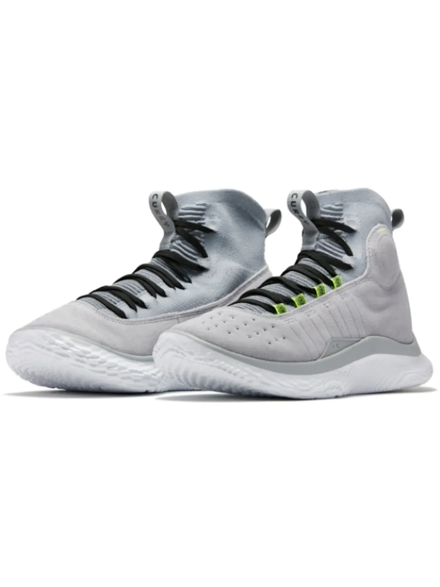 Мужские кроссовки для бега Curry 4 Flotro Under Armour — изображение 1 из 1, серый/белый/неоновый