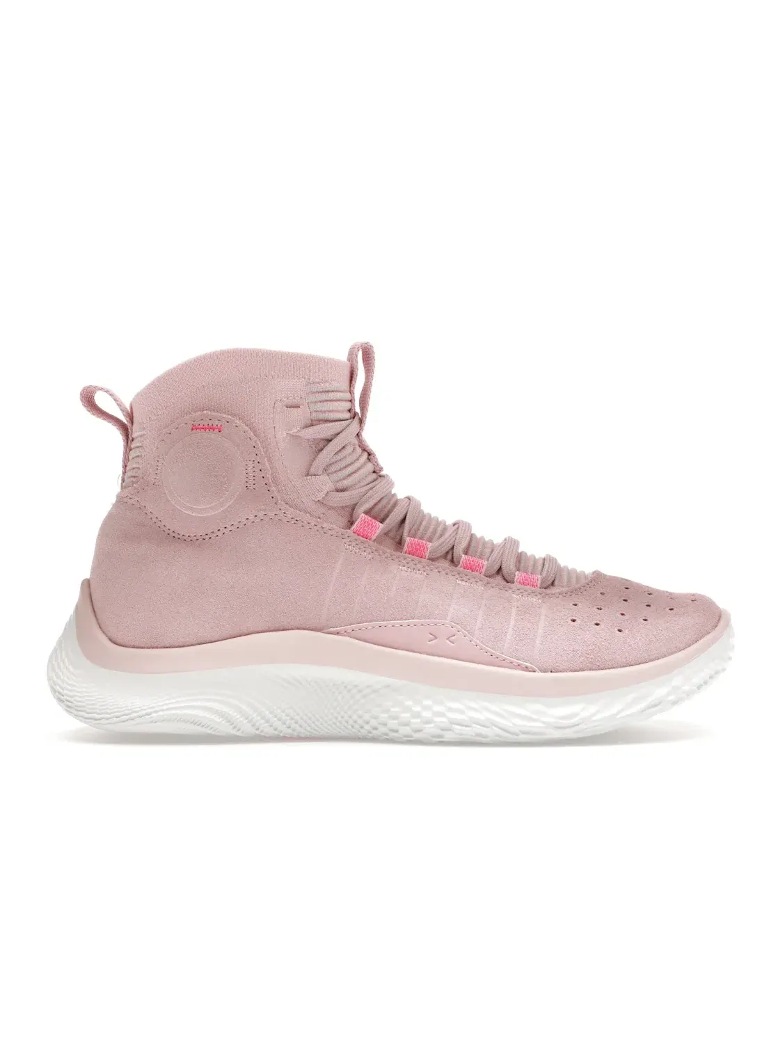 Мужские кроссовки для баскетбола с высоким голенищем Under Armour Curry 4 Flotro — изображение 1 из 4, розовый/белый