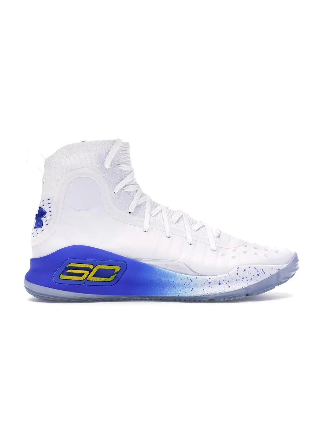 Мужские кроссовки для баскетбола с высокой поддержкой Under Armour Curry 4 — изображение 1 из 4, белый/желтый-синий