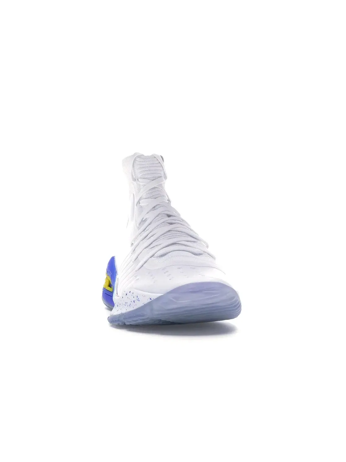 Мужские кроссовки для баскетбола с высокой поддержкой Under Armour Curry 4 — изображение 2 из 4, белый/желтый-синий