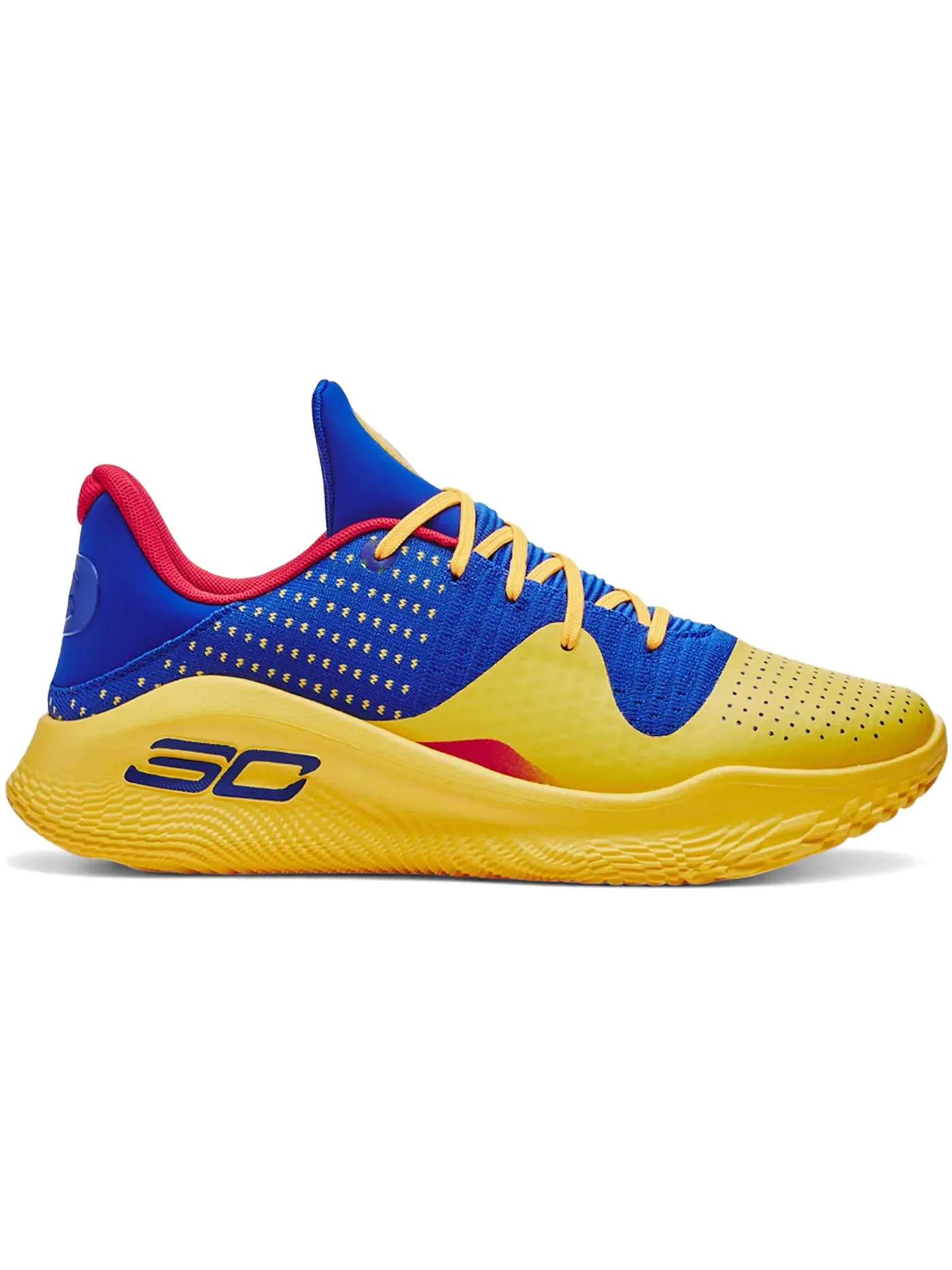 Мужские кроссовки для баскетбола Under Armour Curry 4 Low FloTro, Team Royal/Taxi — изображение 1 из 1