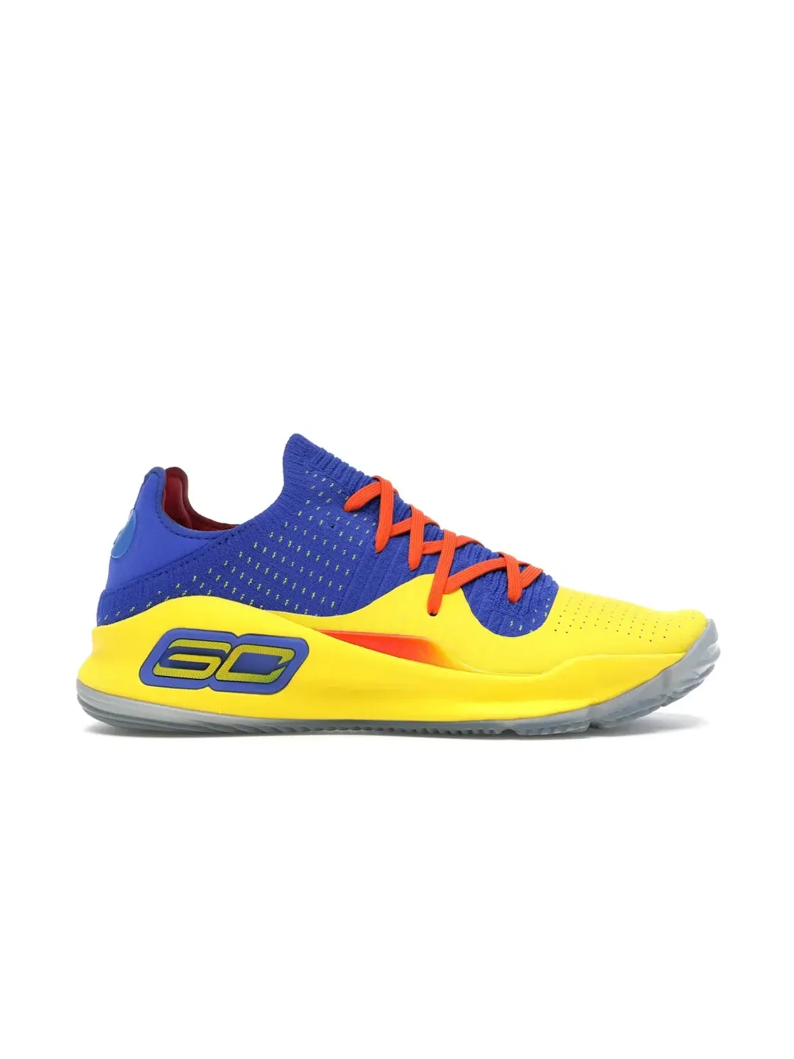 Мужские кроссовки для баскетбола Under Armour Curry 4 Low, Royal/Taxi — изображение 1 из 4