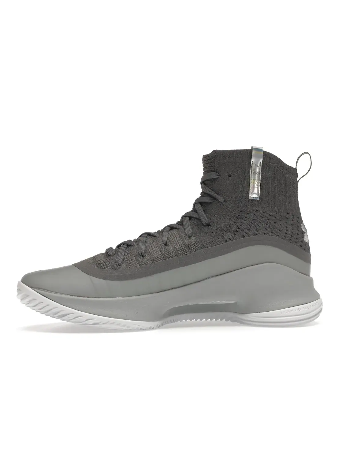 Мужские кроссовки с верхом из трикотажа и синтетики Under Armour Curry 4 — изображение 3 из 4, серый/графитовый-белый