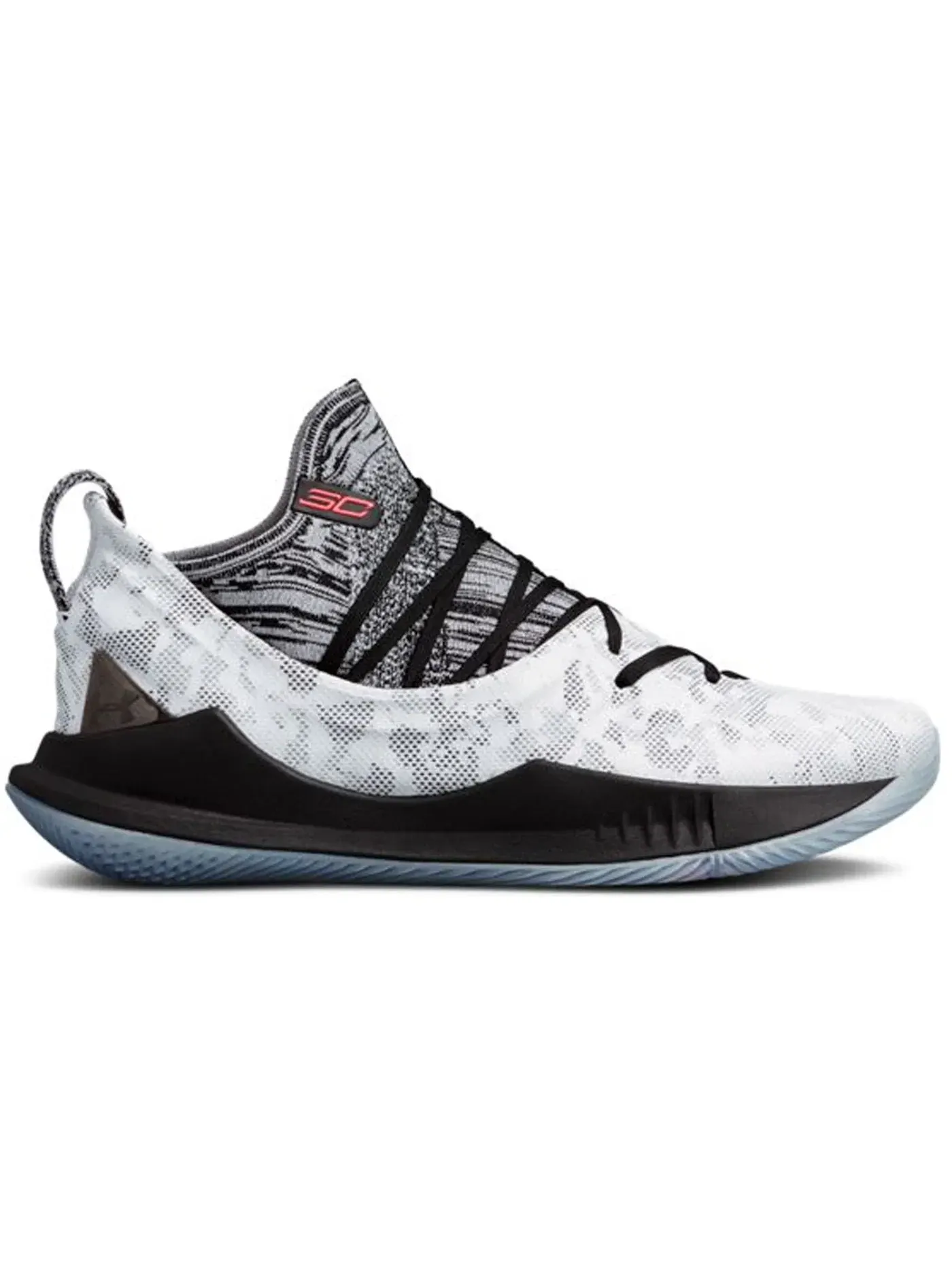 Мужские кроссовки с верхом из сетки Under Armour Curry 5 — изображение 1 из 1, белый/черный