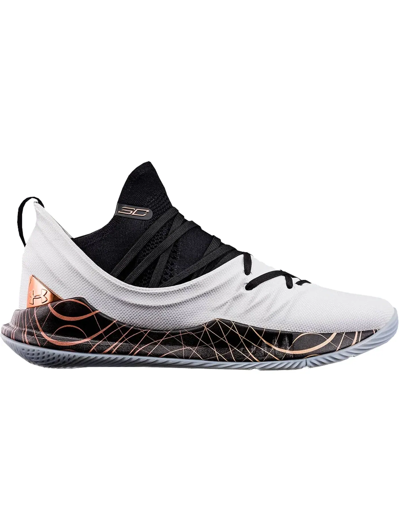 Мужские кроссовки для бега Under Armour Curry 5 — изображение 1 из 1, черный/белый