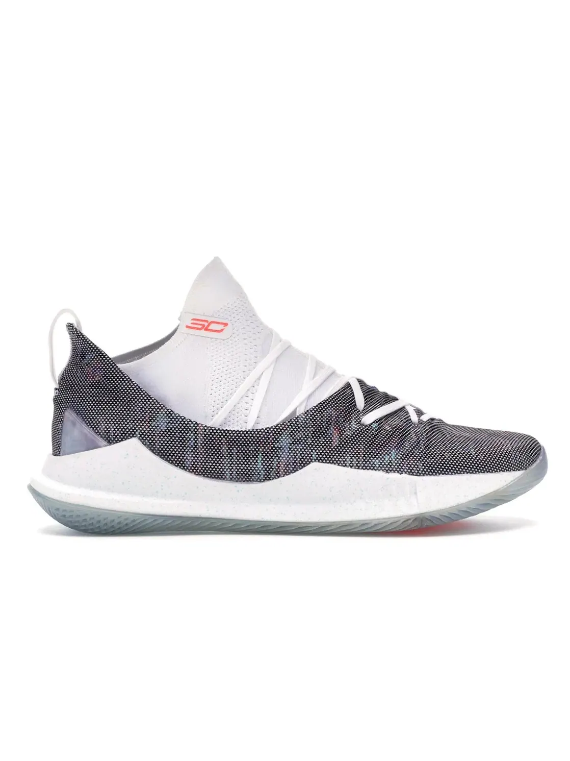 Мужские кроссовки для бега Under Armour Curry 5 — изображение 1 из 4, белый/белый-неоновый