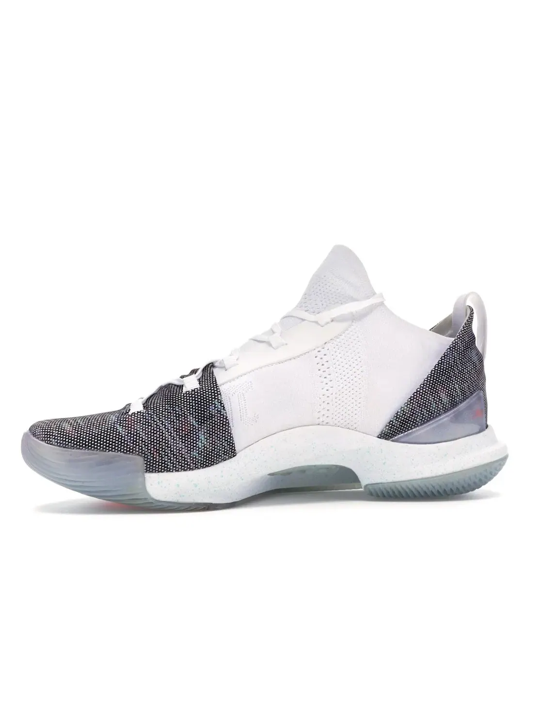 Мужские кроссовки для бега Under Armour Curry 5 — изображение 3 из 4, белый/белый-неоновый