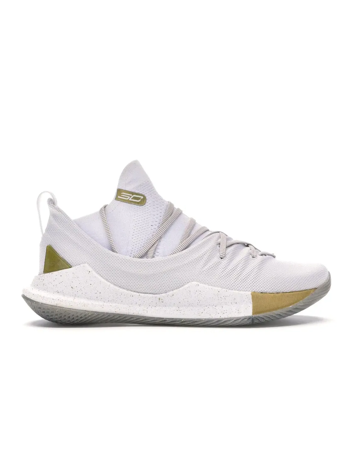 Мужские кроссовки для баскетбола Under Armour Curry 5 — изображение 1 из 4, белый/золотистый