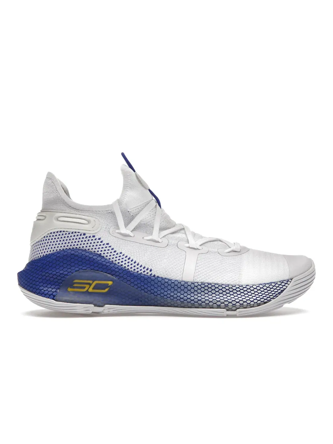 Мужские баскетбольные кроссовки с сетчатым верхом Under Armour Curry 6 — изображение 1 из 4, белый/-белый
