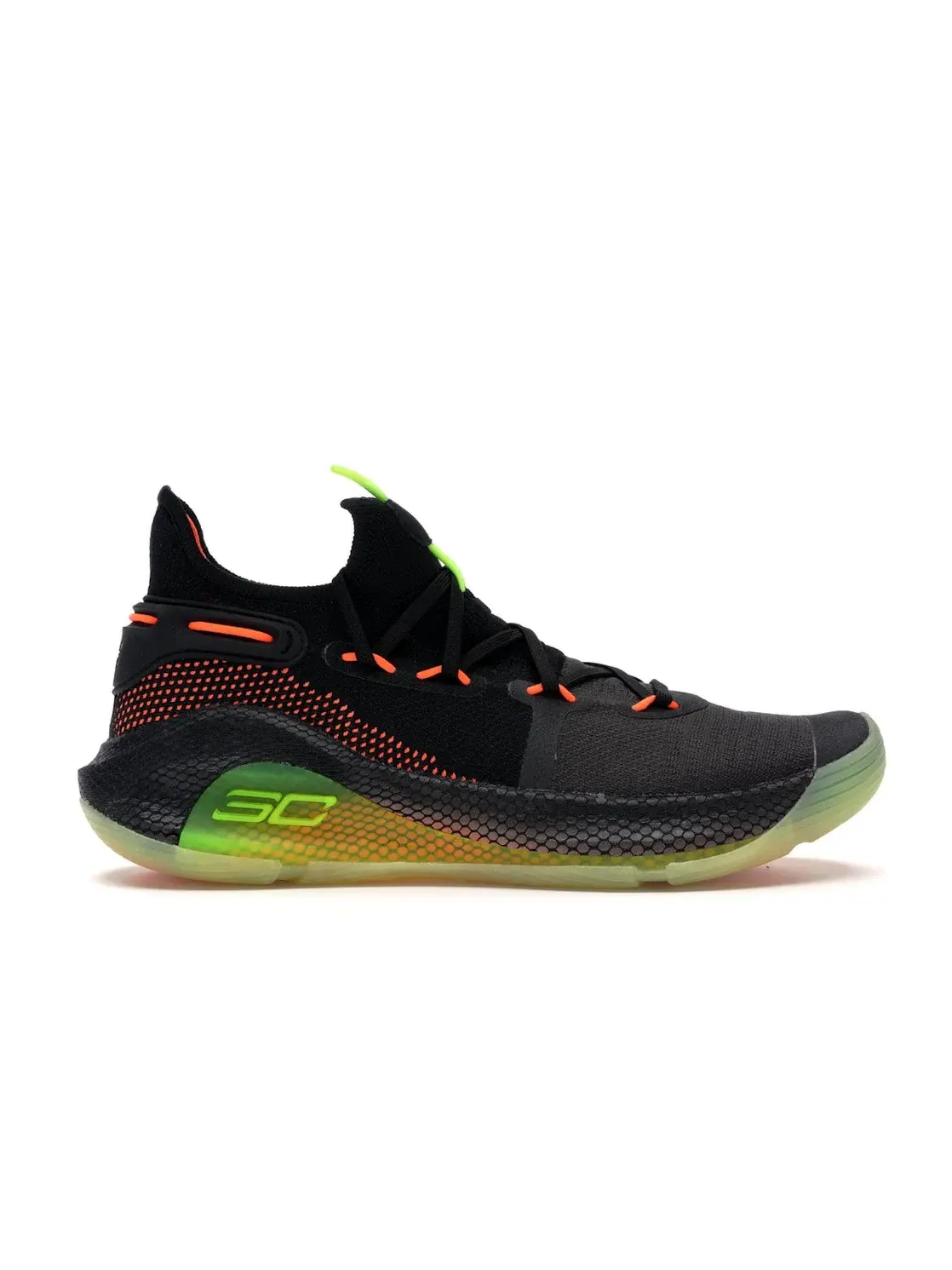 Мужские баскетбольные кроссовки с амортизацией Under Armour Curry 6 — изображение 1 из 4, черный/желтый
