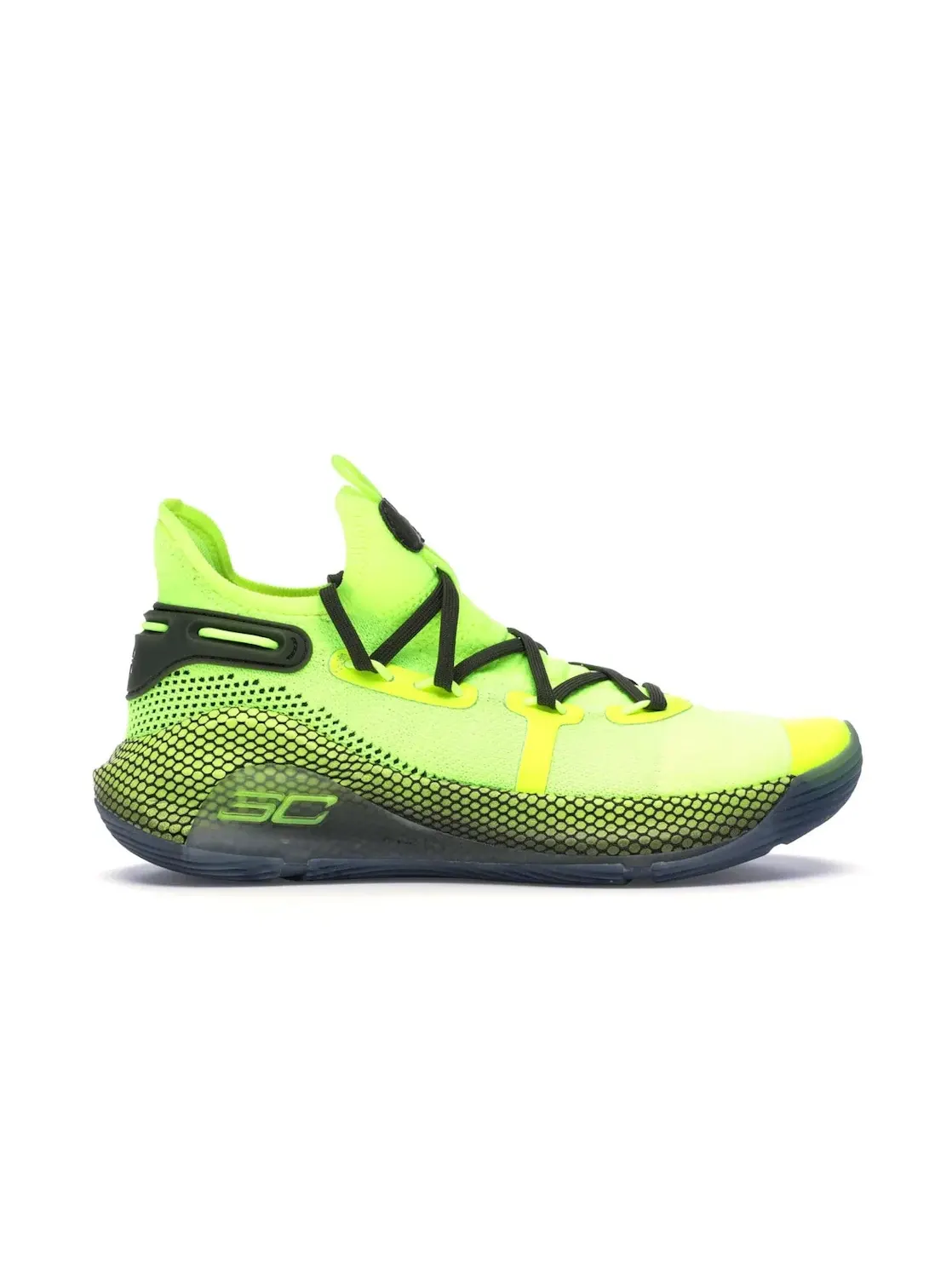 Мужские баскетбольные кроссовки с ярким дизайном Under Armour Curry 6 — изображение 1 из 4, желтый/желтый-зеленый