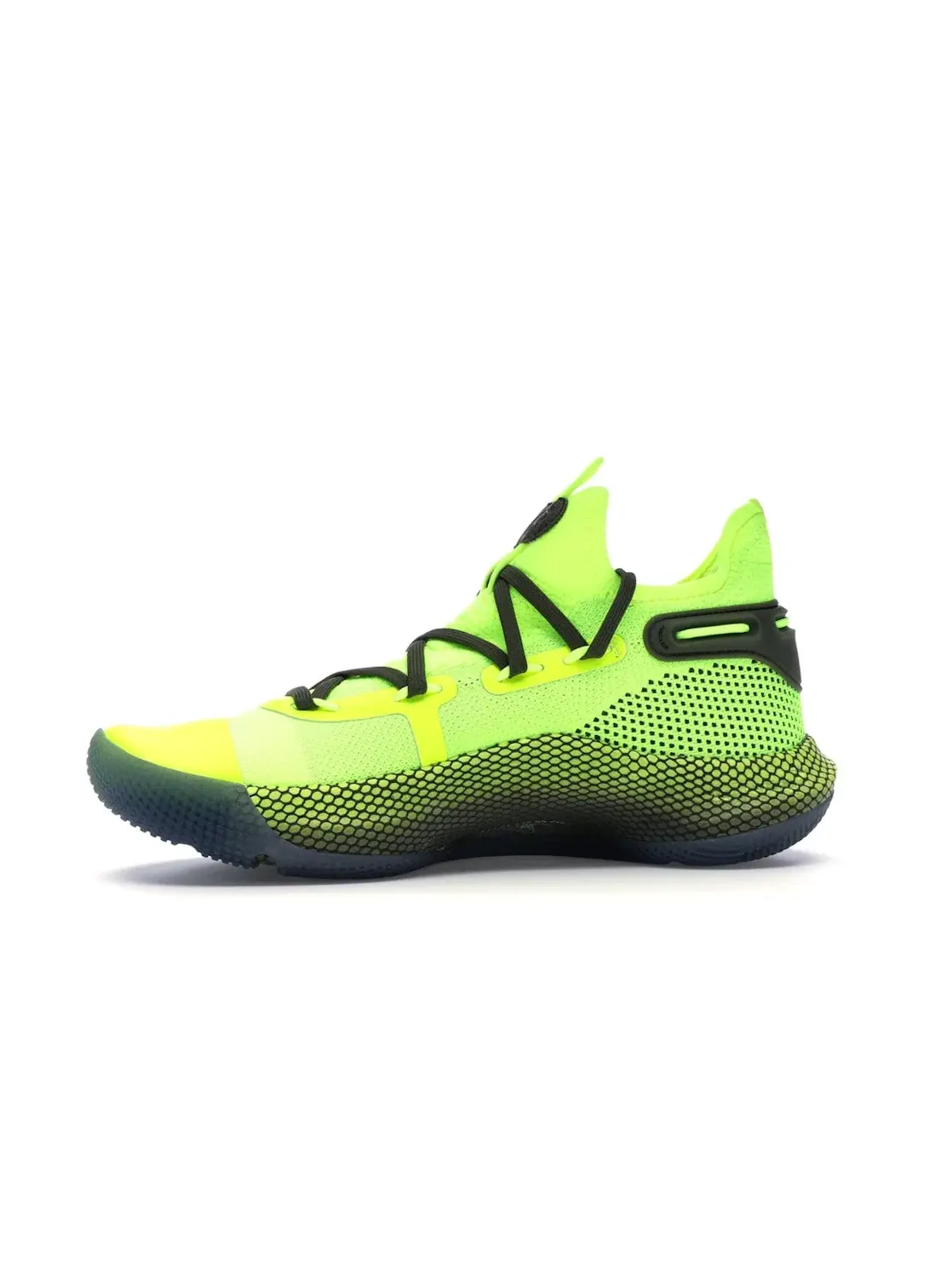 Мужские баскетбольные кроссовки с ярким дизайном Under Armour Curry 6 — изображение 3 из 4, желтый/желтый-зеленый