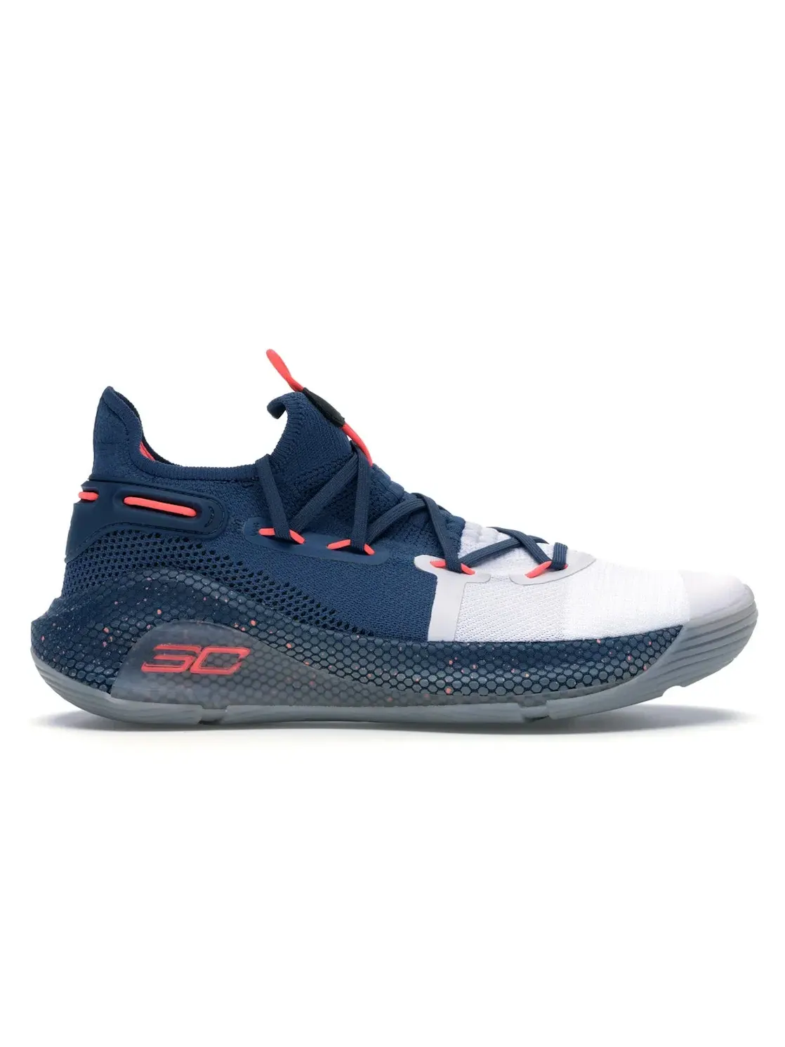 Мужские кроссовки для бега с сетчатым верхом Under Armour Curry 6 — изображение 1 из 4, синий/серый