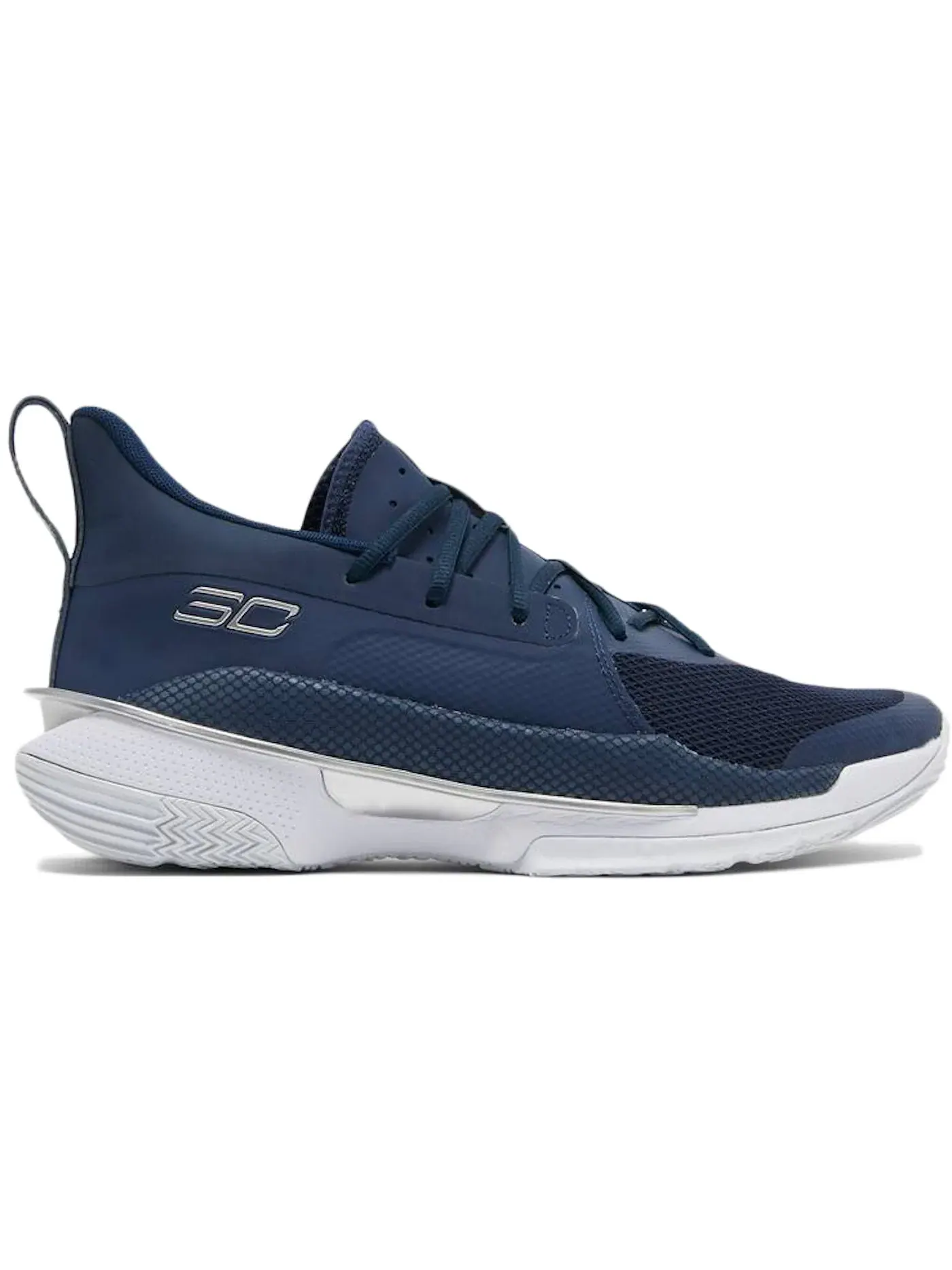 Мужские кроссовки для баскетбола Under Armour Curry 7 — изображение 1 из 1, темно-синий/белый