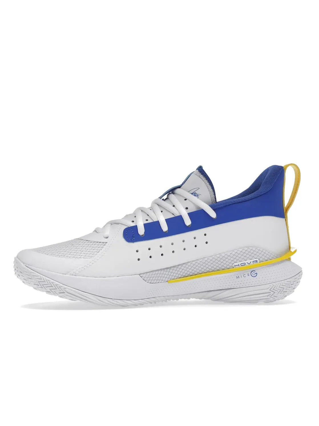 Мужские кроссовки для баскетбола с сетчатым верхом Under Armour Curry 7 — изображение 3 из 4, белый/-желтый