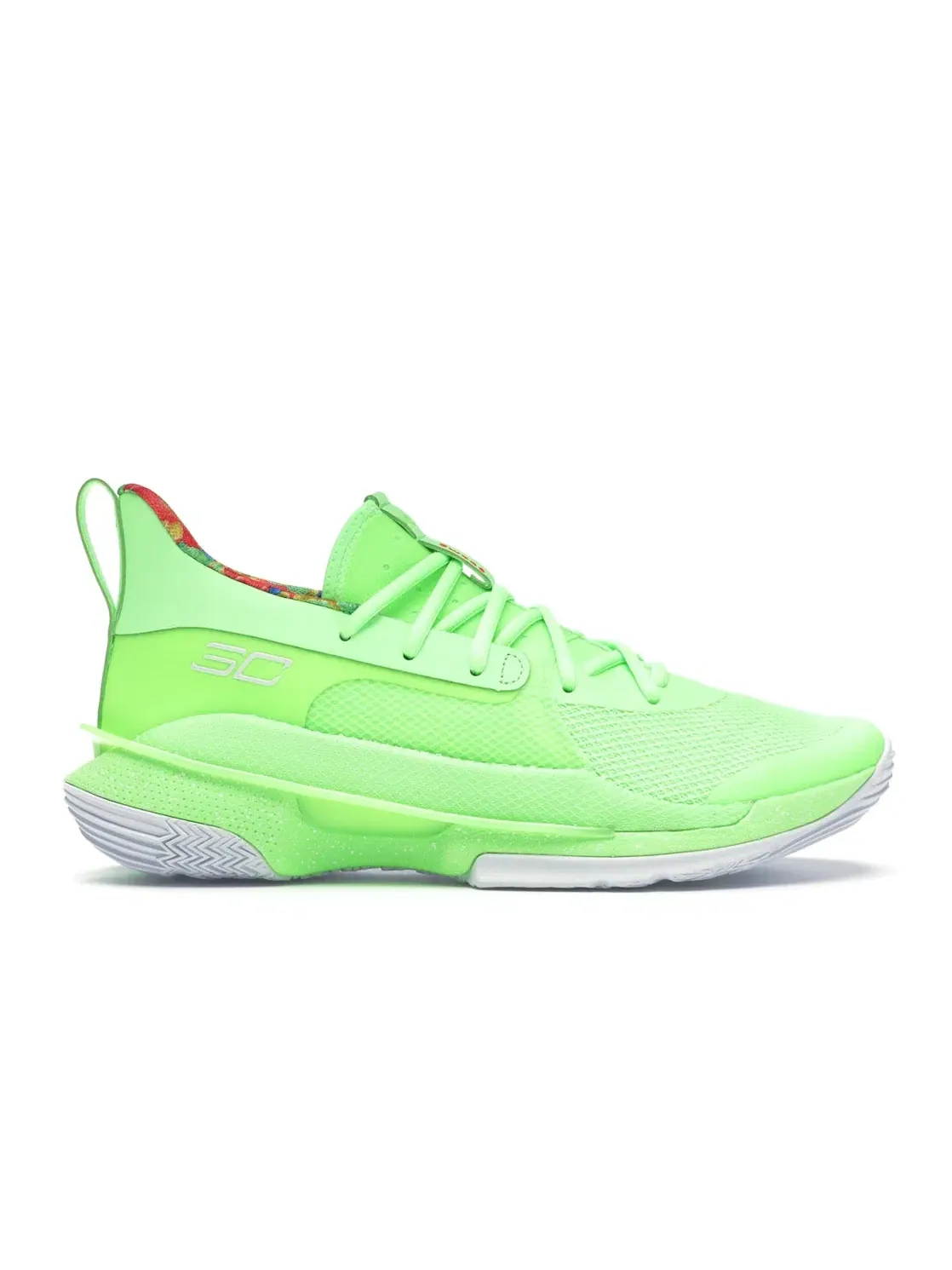 Мужские баскетбольные кроссовки с дизайном Sour Patch Kids Under Armour Curry 7 — изображение 1 из 4, белый