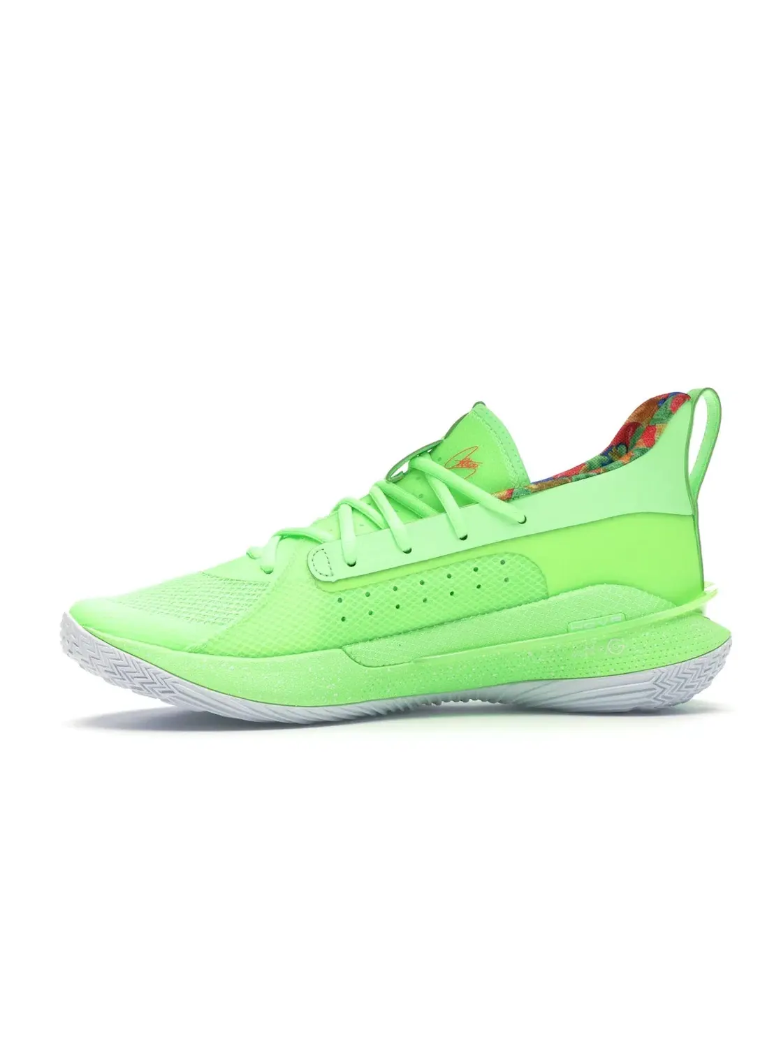 Мужские баскетбольные кроссовки с дизайном Sour Patch Kids Under Armour Curry 7 — изображение 3 из 4, белый
