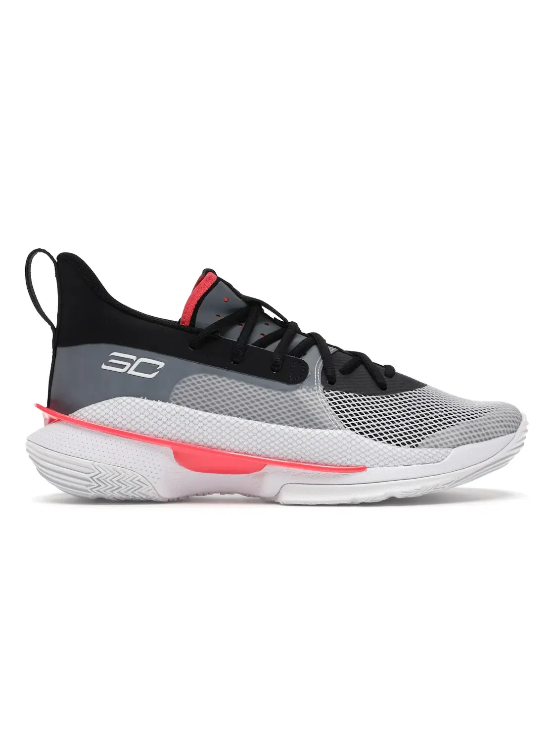 Мужские кроссовки для бега с низким профилем Under Armour Curry 7 — изображение 1 из 4, белый/белый-черный