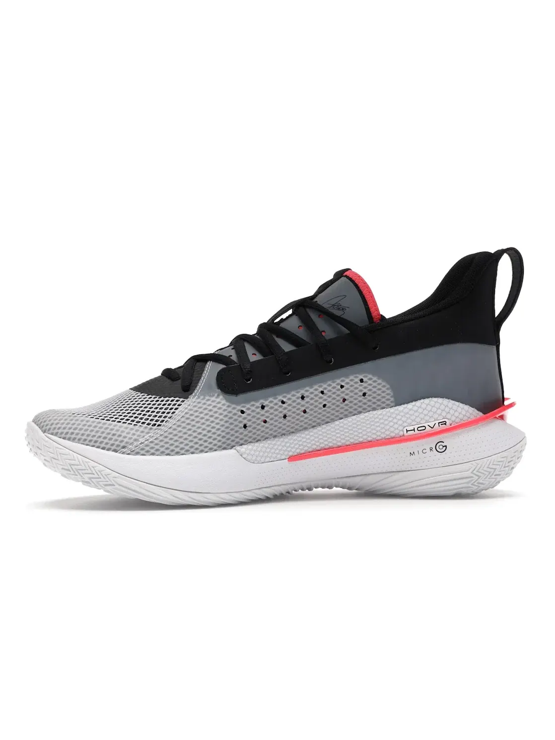 Мужские кроссовки для бега с низким профилем Under Armour Curry 7 — изображение 3 из 4, белый/белый-черный