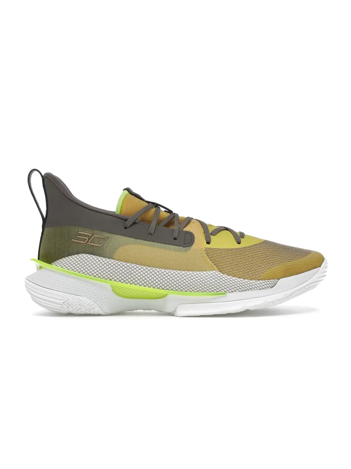 Мужские кроссовки для бега Curry 7 Under Armour — изображение 1 из 4, желтый/белый-коричневый