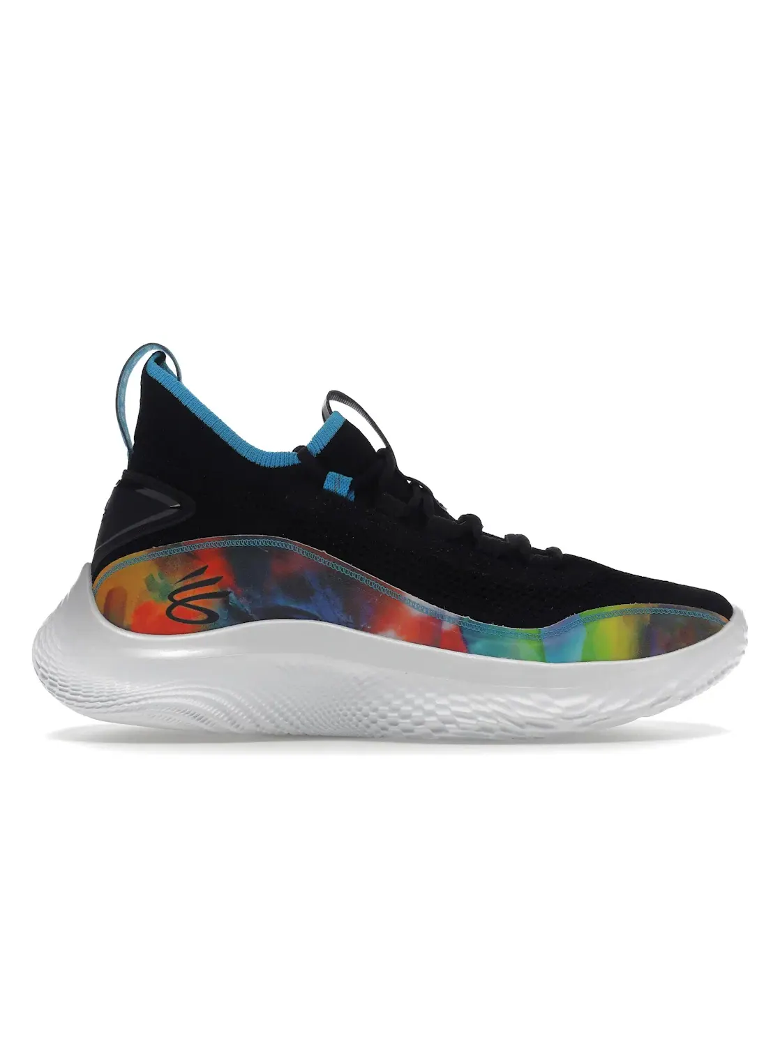 Мужские кроссовки с принтом Under Armour Curry 8 — изображение 1 из 4, черный/белый-белый