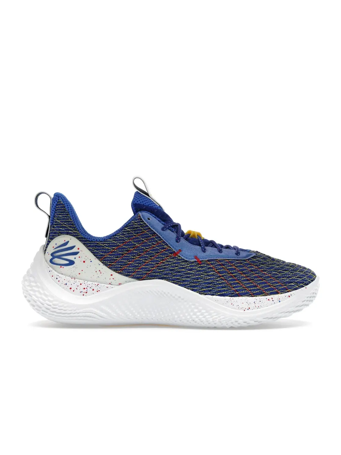 Мужские кроссовки для баскетбола Under Armour Curry Flow 10 — изображение 1 из 4, синий/желтый