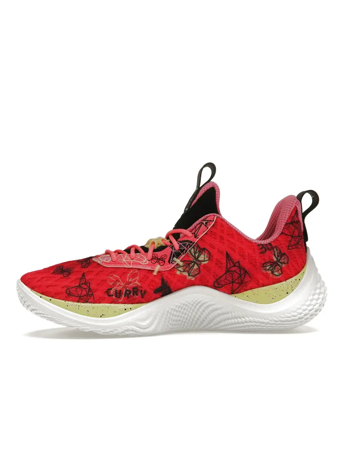 Мужские кроссовки для бега Curry Flow 10 Under Armour — изображение 3 из 4, розовый/черный