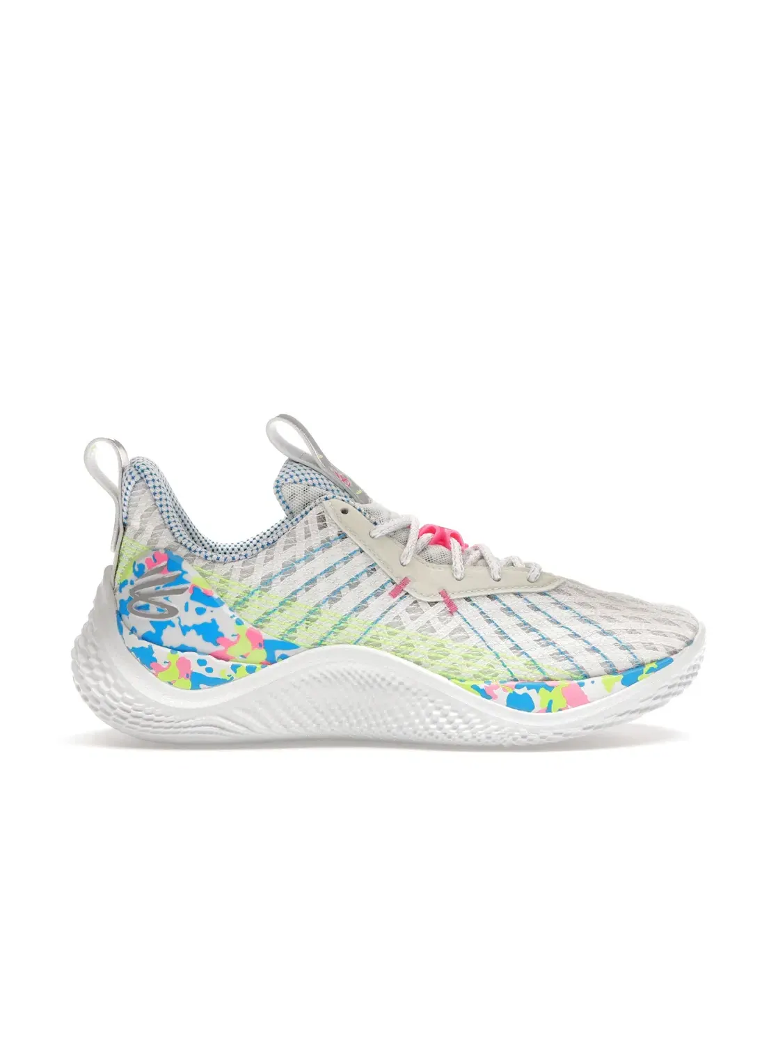 Детские баскетбольные кроссовки с принтом Under Armour Curry 10 Splash Party — изображение 1 из 4, белый/мульти