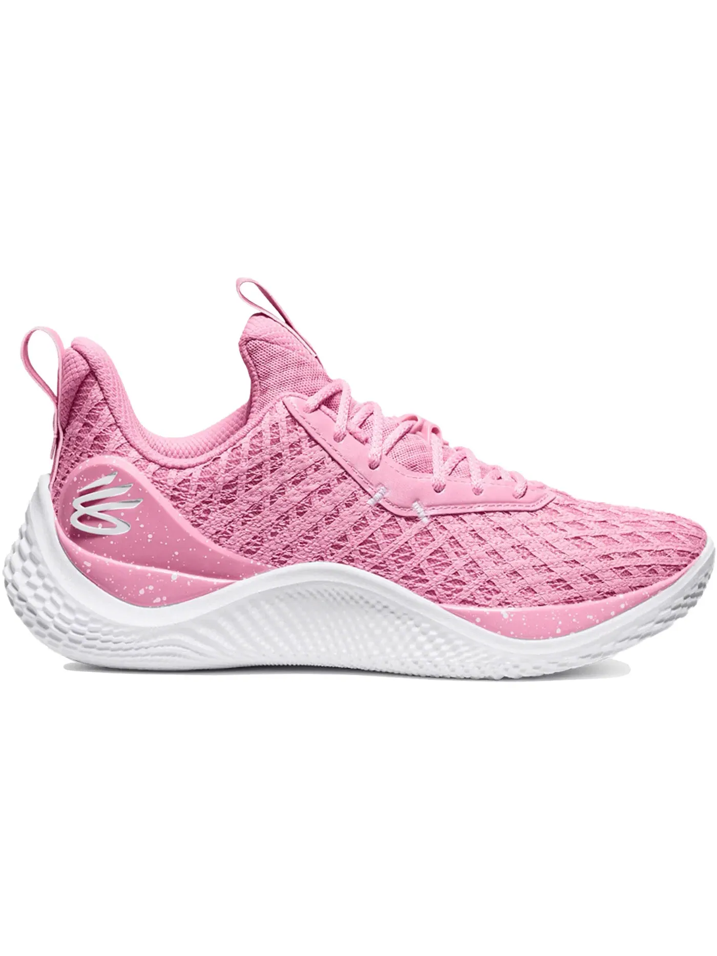 Мужские баскетбольные кроссовки с верхом из сетки Under Armour Curry Flow 10 Team — изображение 1 из 1, розовый