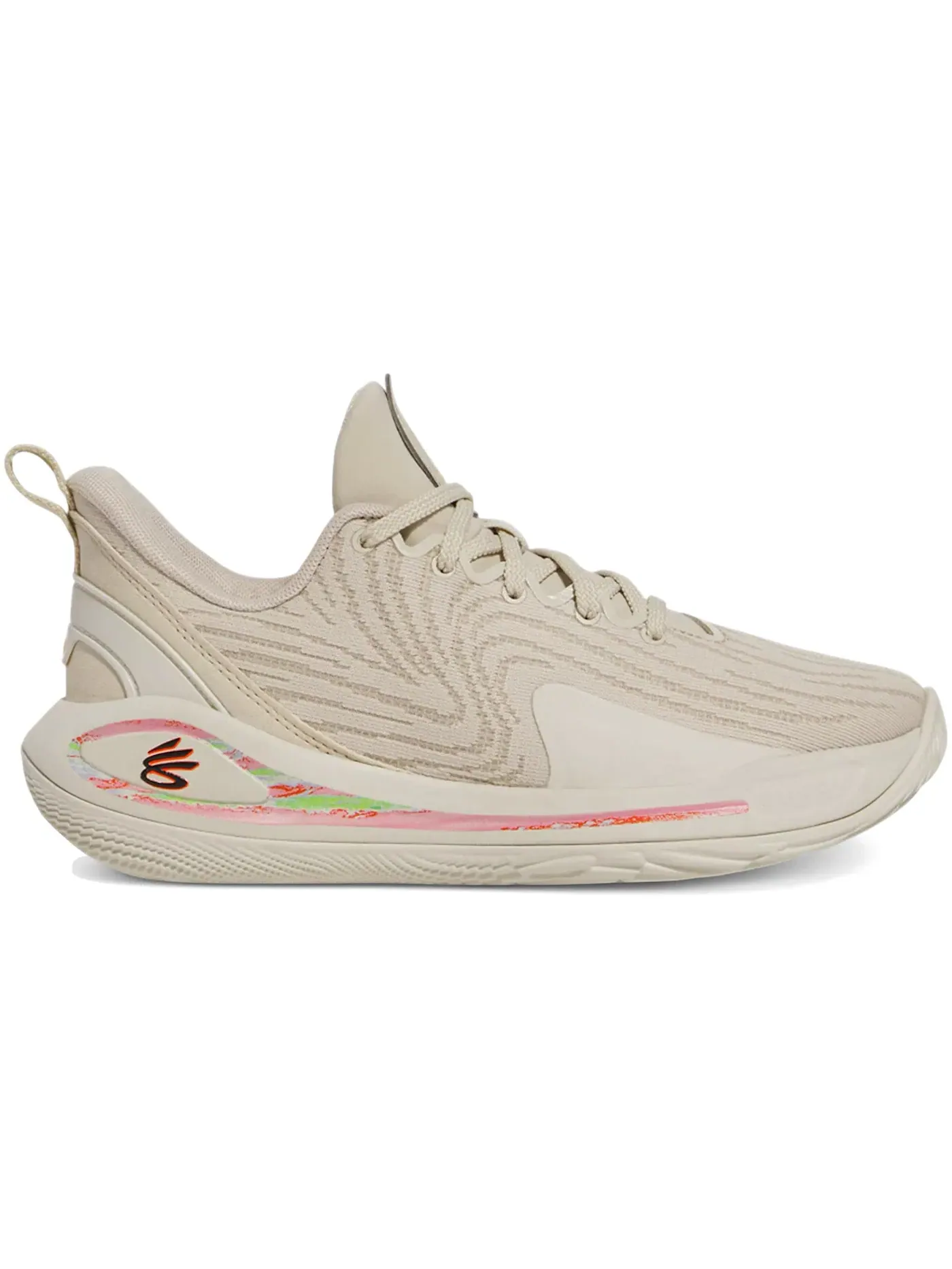 Детские кроссовки для мальчиков с шнуровкой Under Armour Curry Flow 12 — изображение 1 из 1, бежевый белый