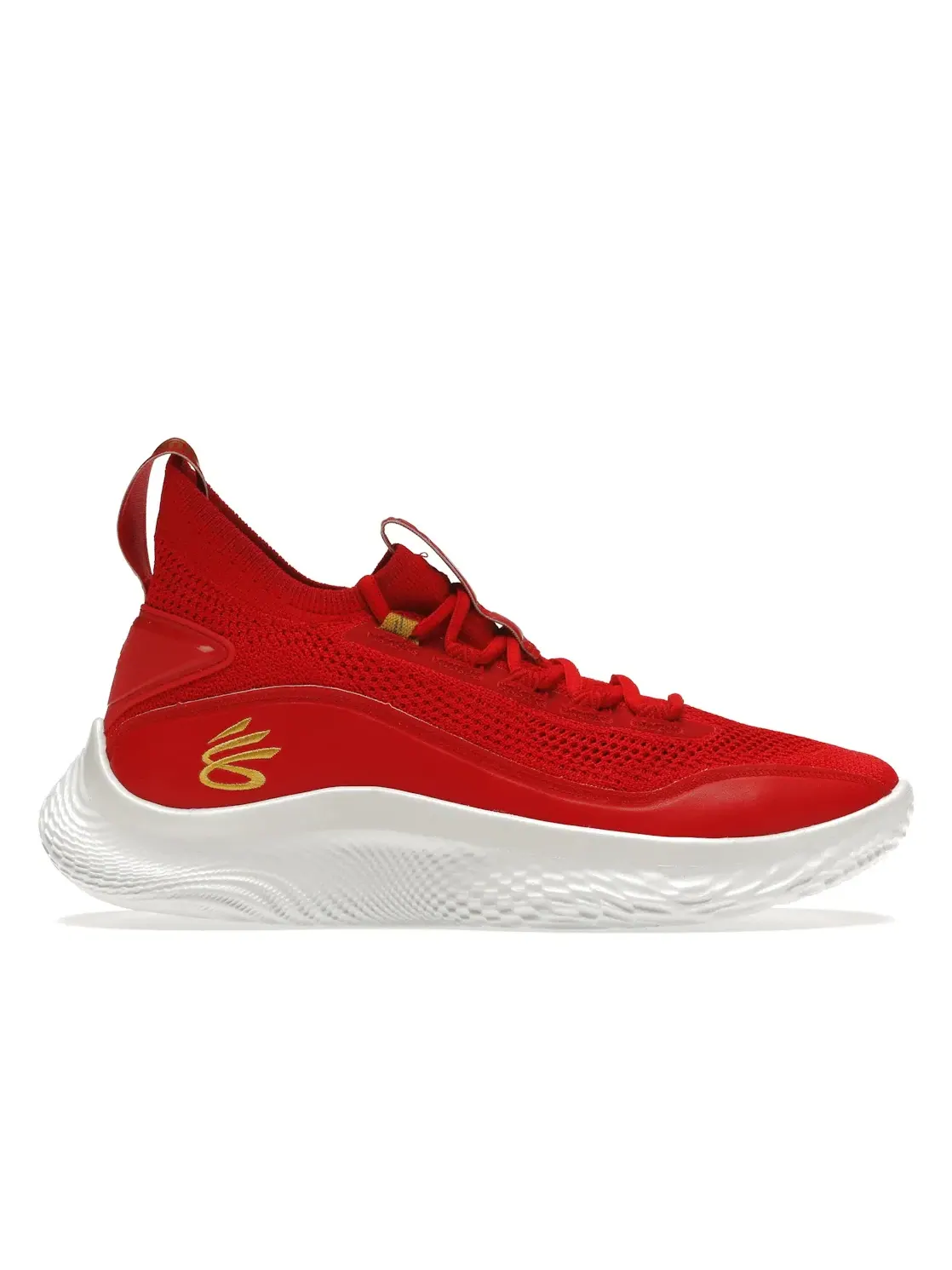 Мужские кроссовки для баскетбола Under Armour Curry Flow 8 — изображение 1 из 4, красный/золотистый/белый