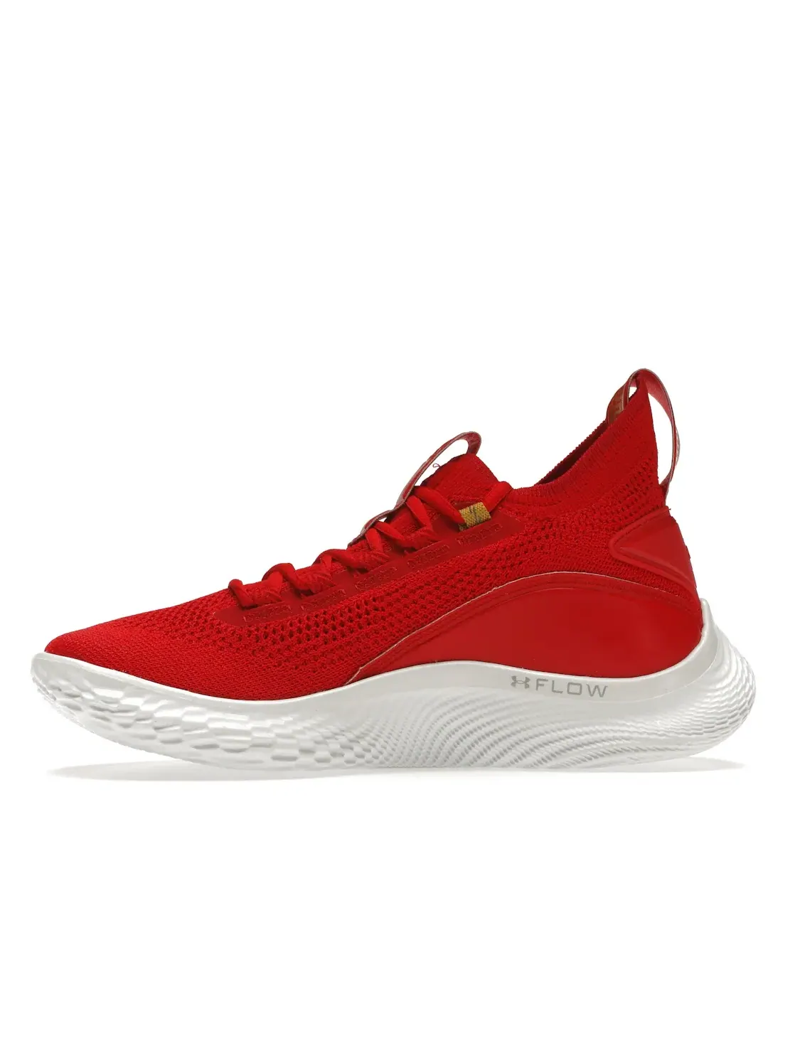Мужские кроссовки для баскетбола Under Armour Curry Flow 8 — изображение 3 из 4, красный/золотистый/белый