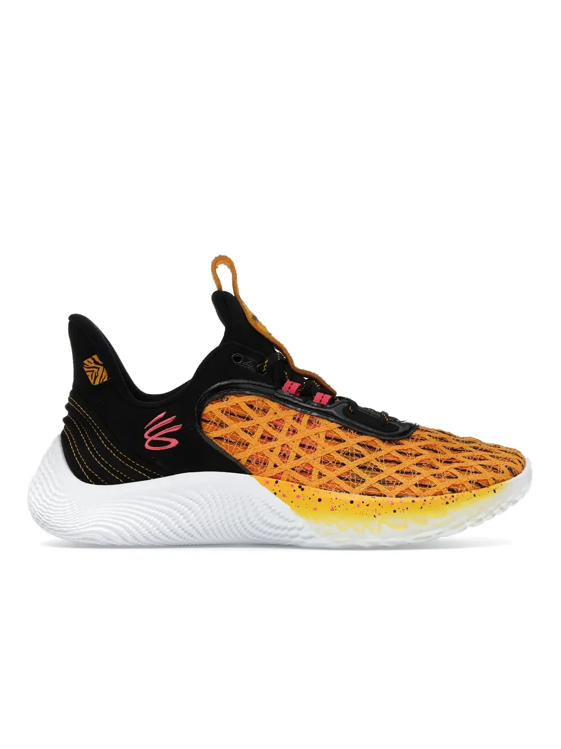 Мужские кроссовки для бега с принтом Under Armour Curry Flow 9 — изображение 1 из 4, черный/желтый