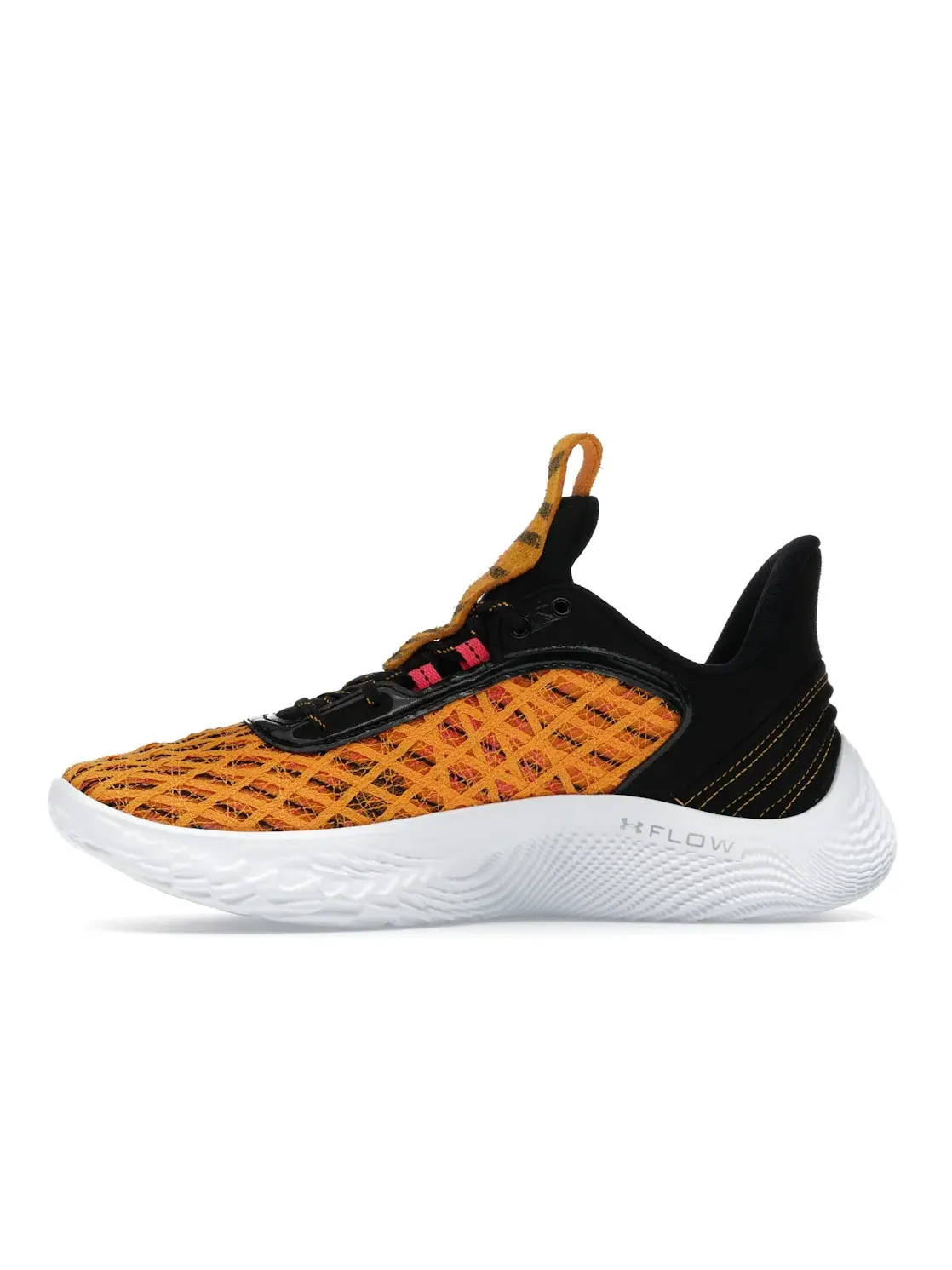 Мужские кроссовки для бега с принтом Under Armour Curry Flow 9 — изображение 3 из 4, черный/желтый