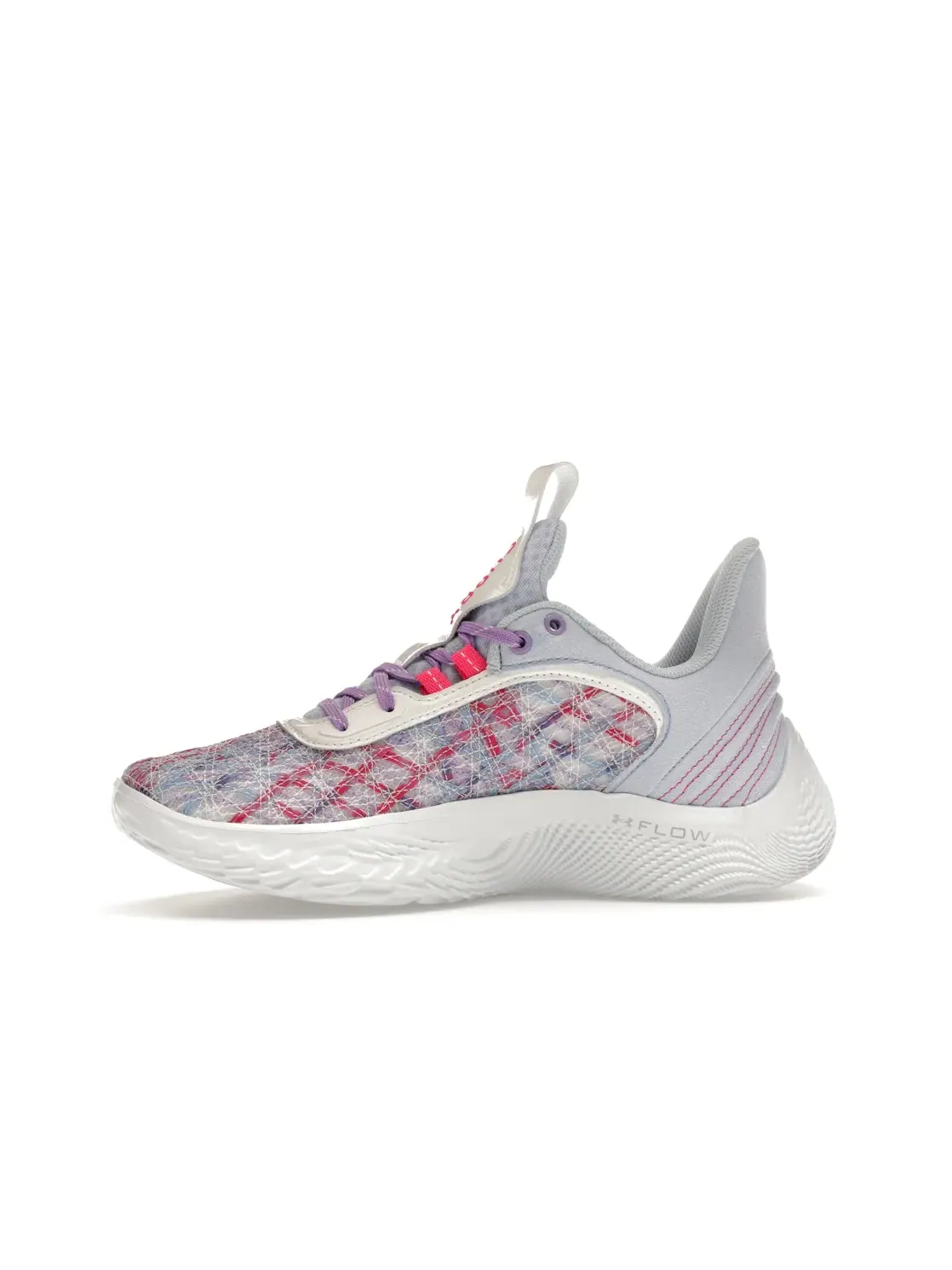 Детские кроссовки для мальчиков с верхом из сетки Under Armour Curry Flow 9 — изображение 3 из 4, синий белый