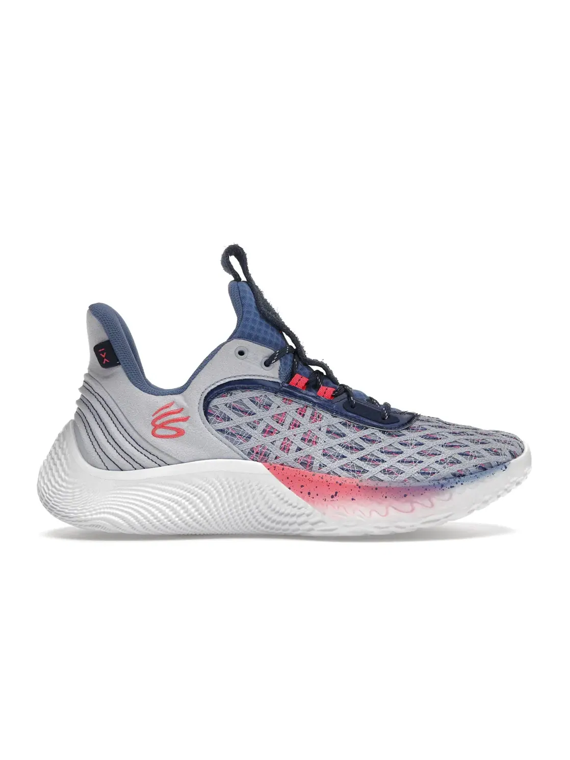 Мужские кроссовки для баскетбола Warp the Game Day Under Armour — изображение 1 из 4, белый/синий/розовый