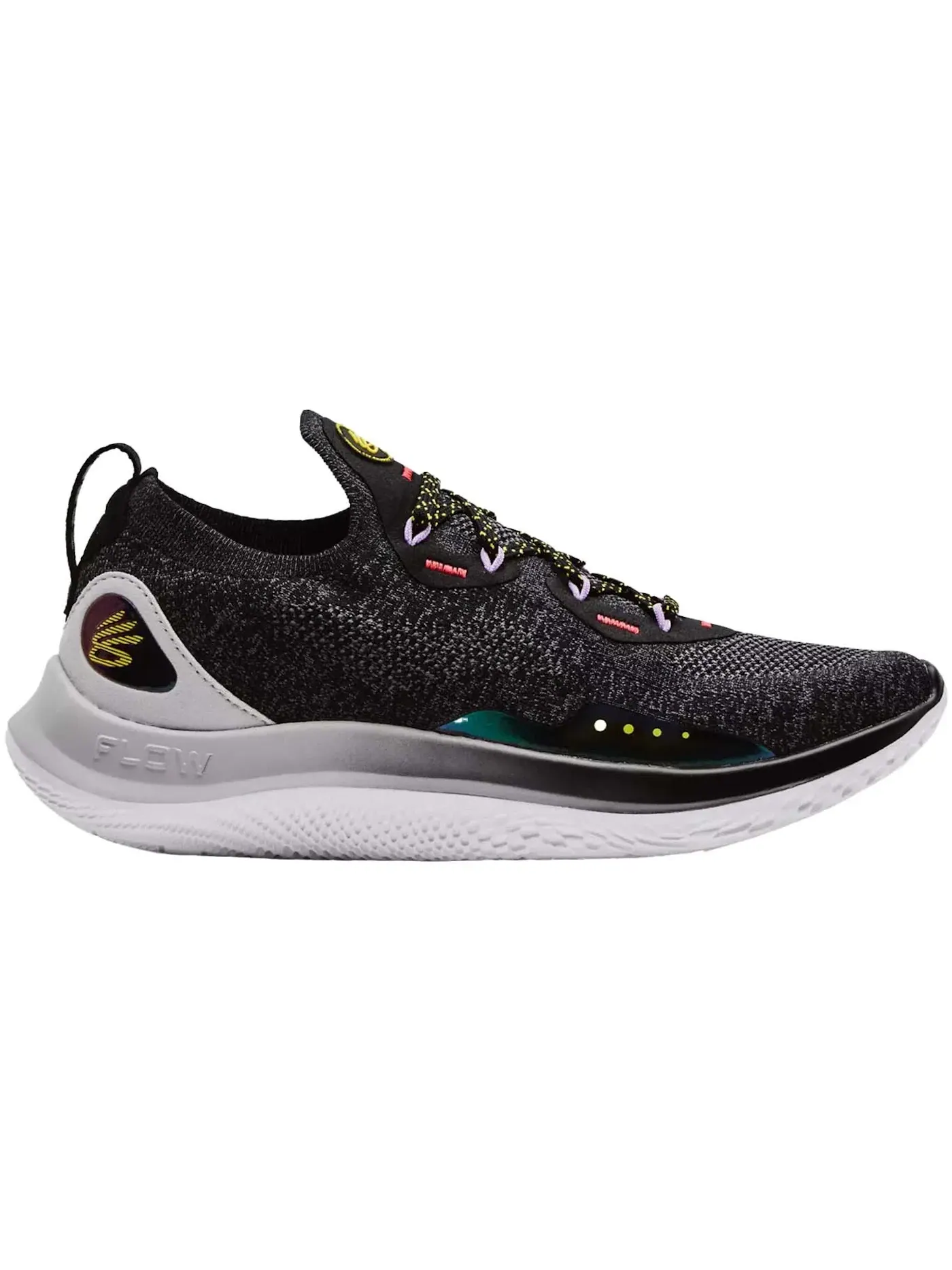 Мужские кроссовки для бега с сетчатым верхом Under Armour Curry Flow Go — изображение 1 из 1, черный/серый/желтый