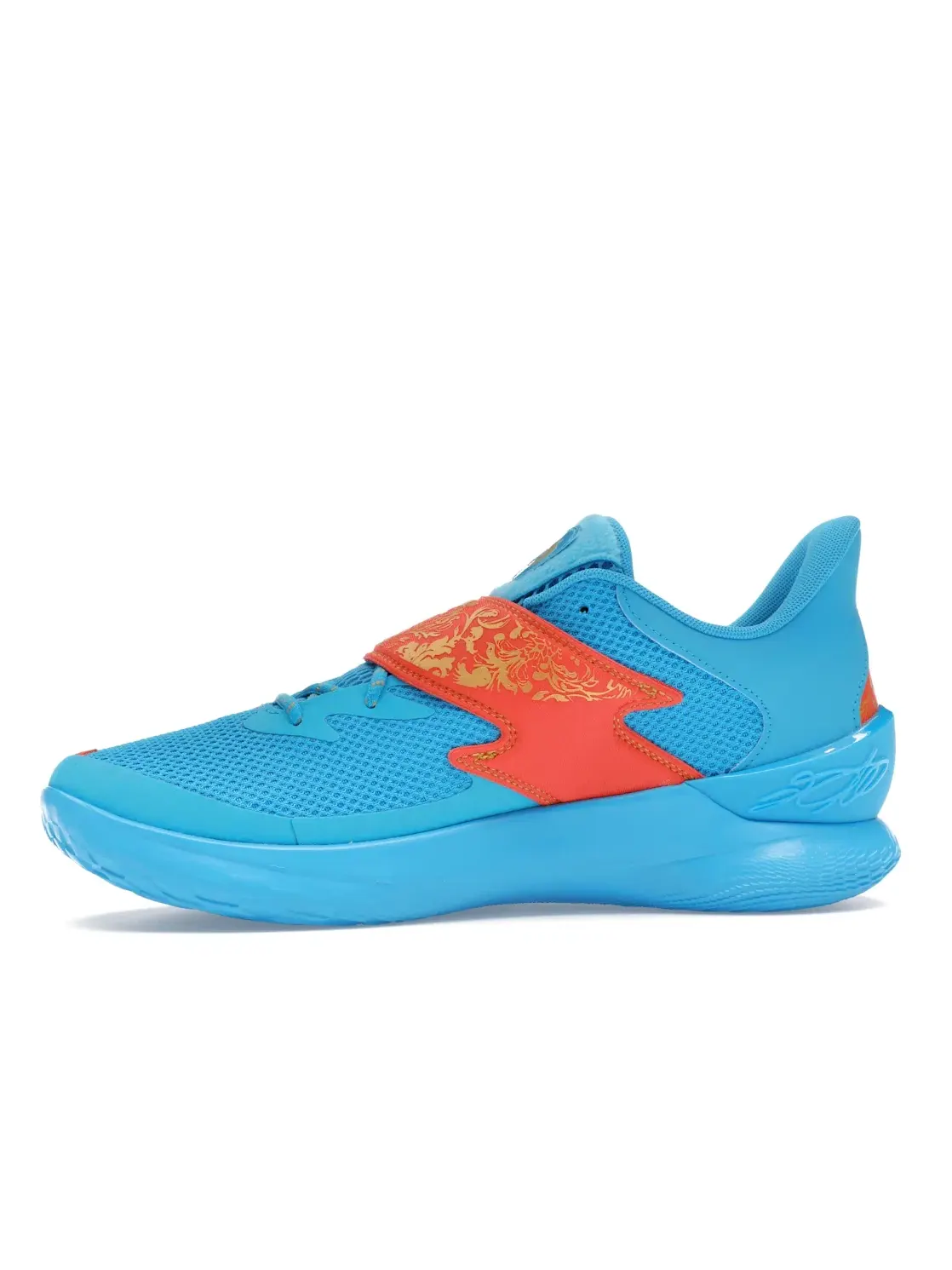 Мужские кроссовки с принтом Under Armour Curry Fox 1 — изображение 3 из 4, синий/оранжевый