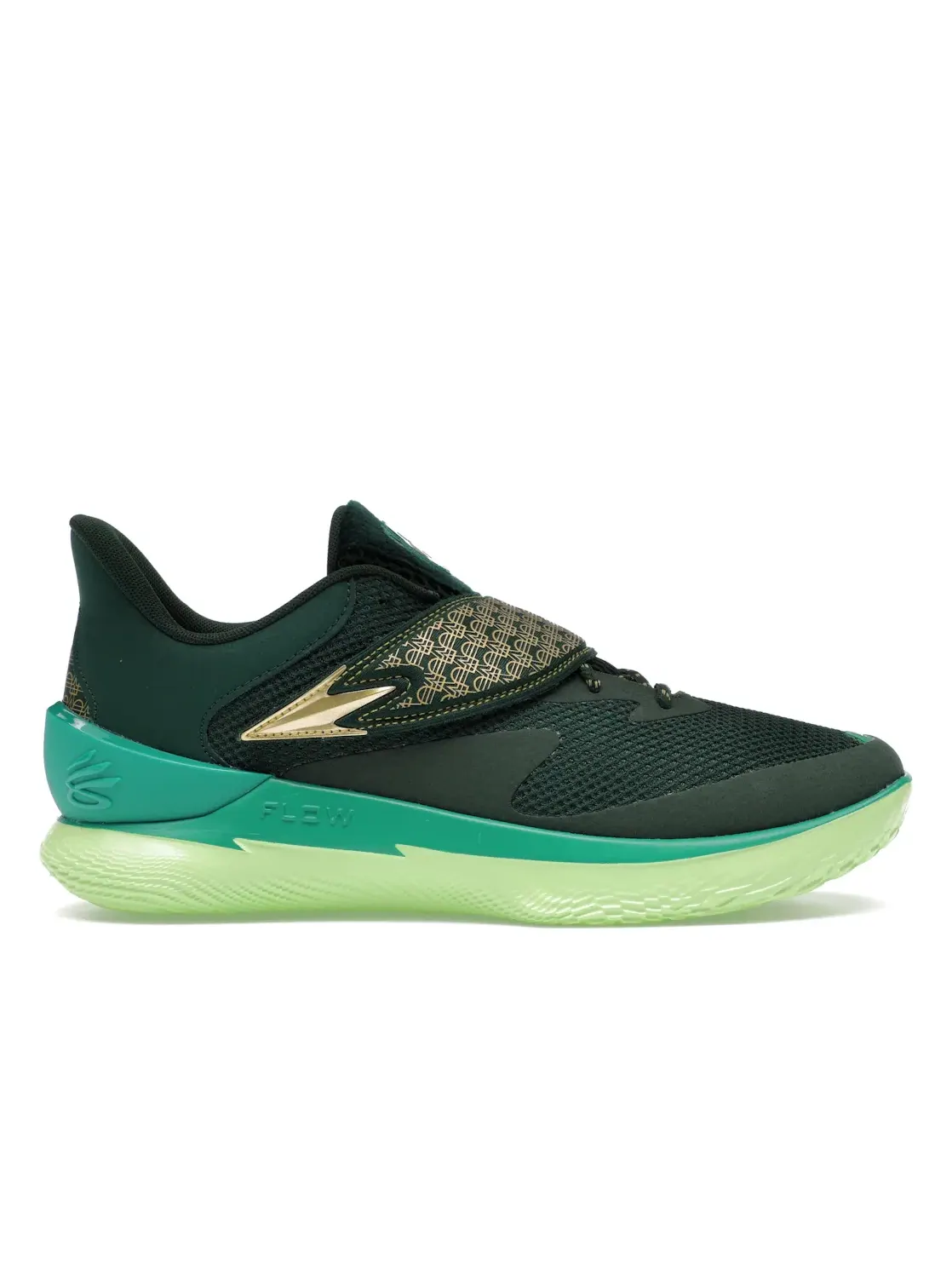 Мужские кроссовки для бега Curry Fox 1 Under Armour — изображение 1 из 4, зеленый/золотистый