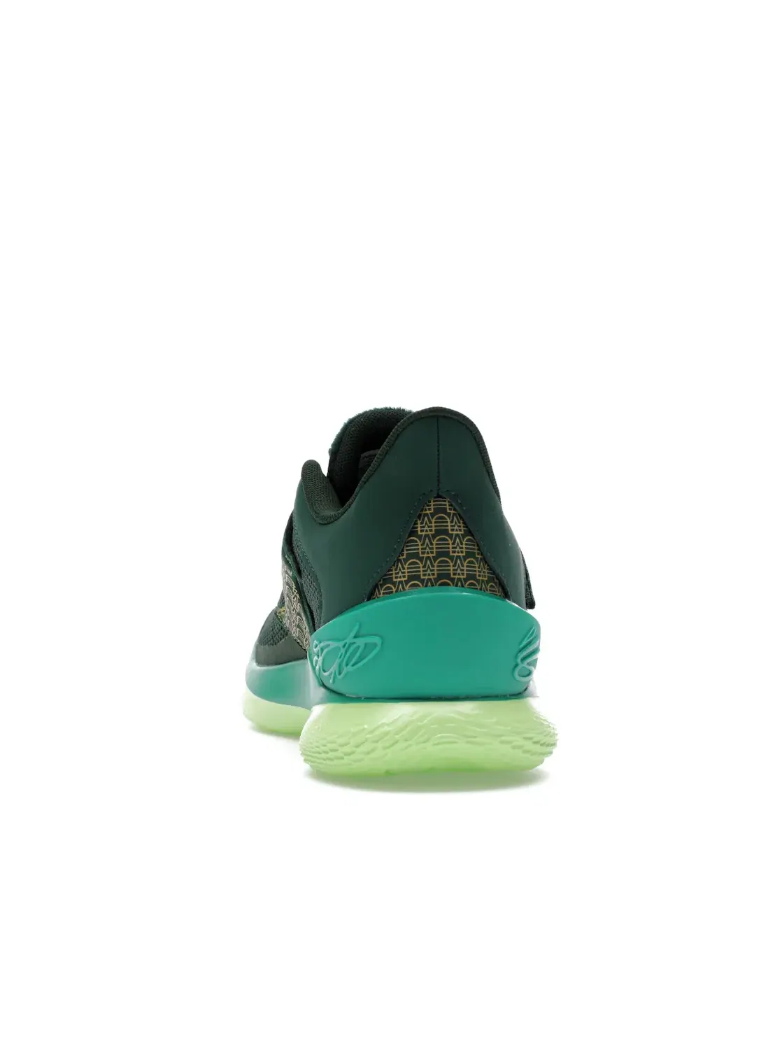 Мужские кроссовки для бега Curry Fox 1 Under Armour — изображение 4 из 4, зеленый/золотистый