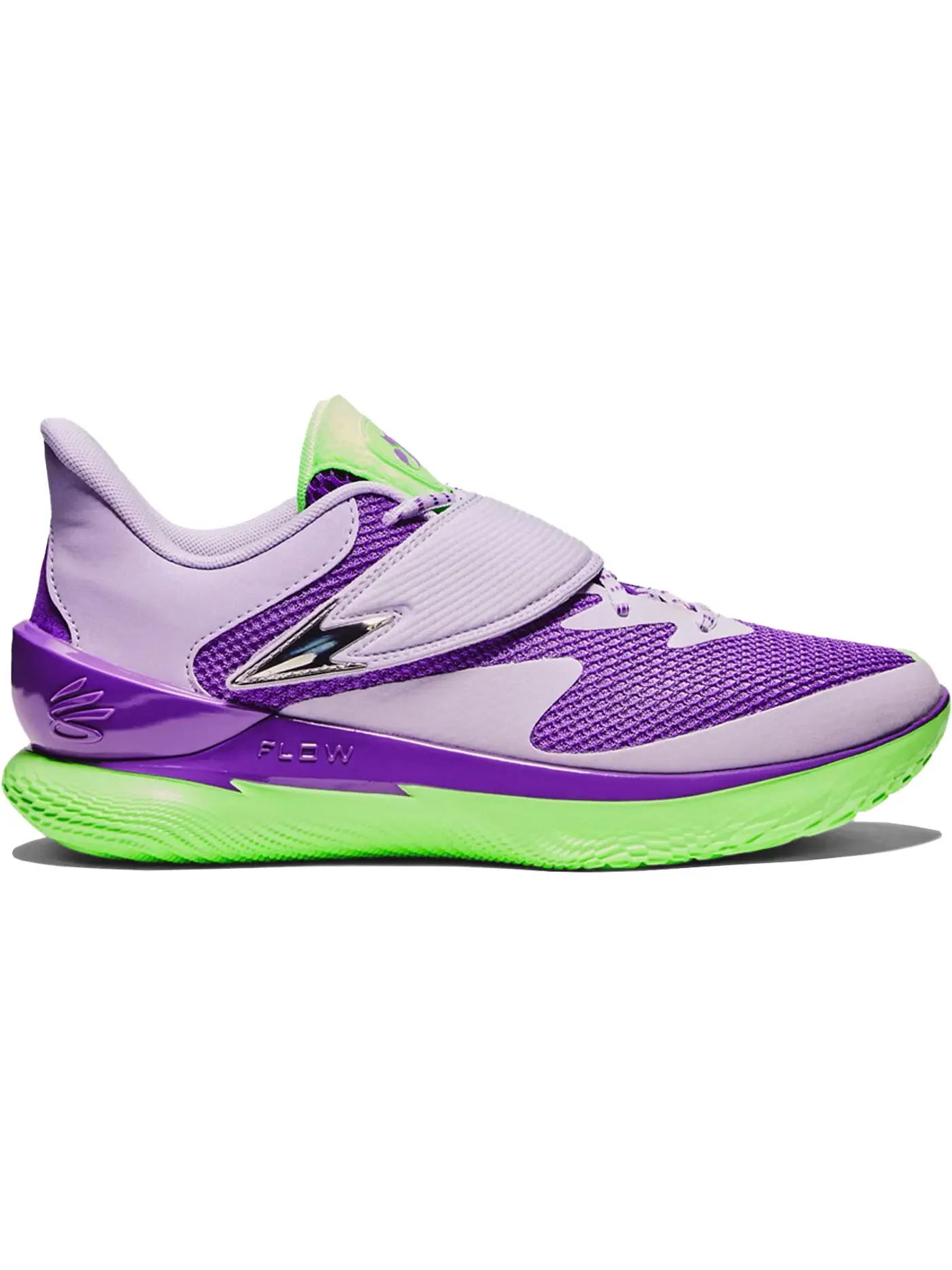 Мужские кроссовки с принтом Under Armour Curry Fox 1 — изображение 1 из 1, фиолетовый/зеленый