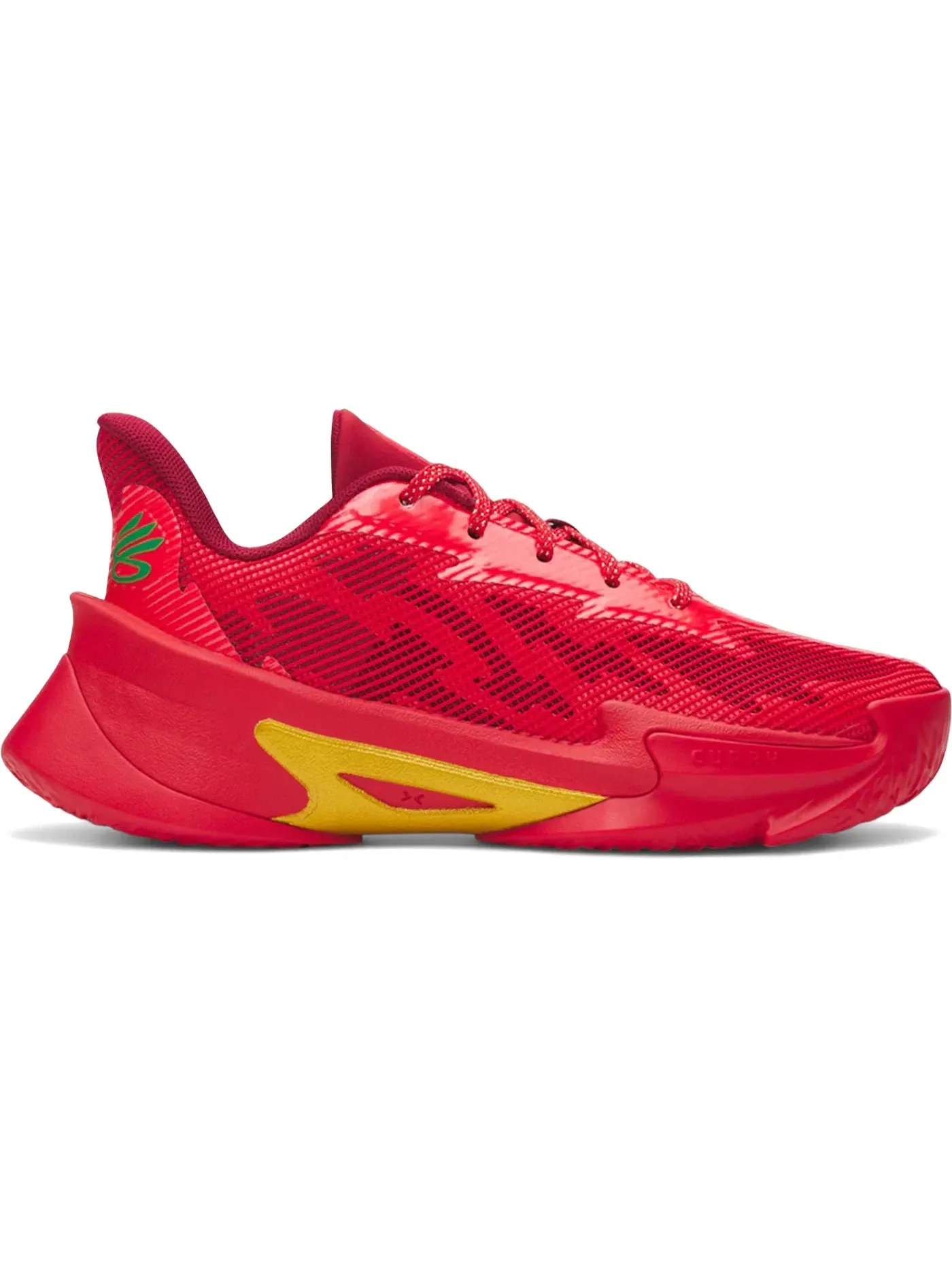 Детские кроссовки для мальчиков баскетбольные Curry Series 7 Under Armour — изображение 1 из 1, красный/красный/зеленый