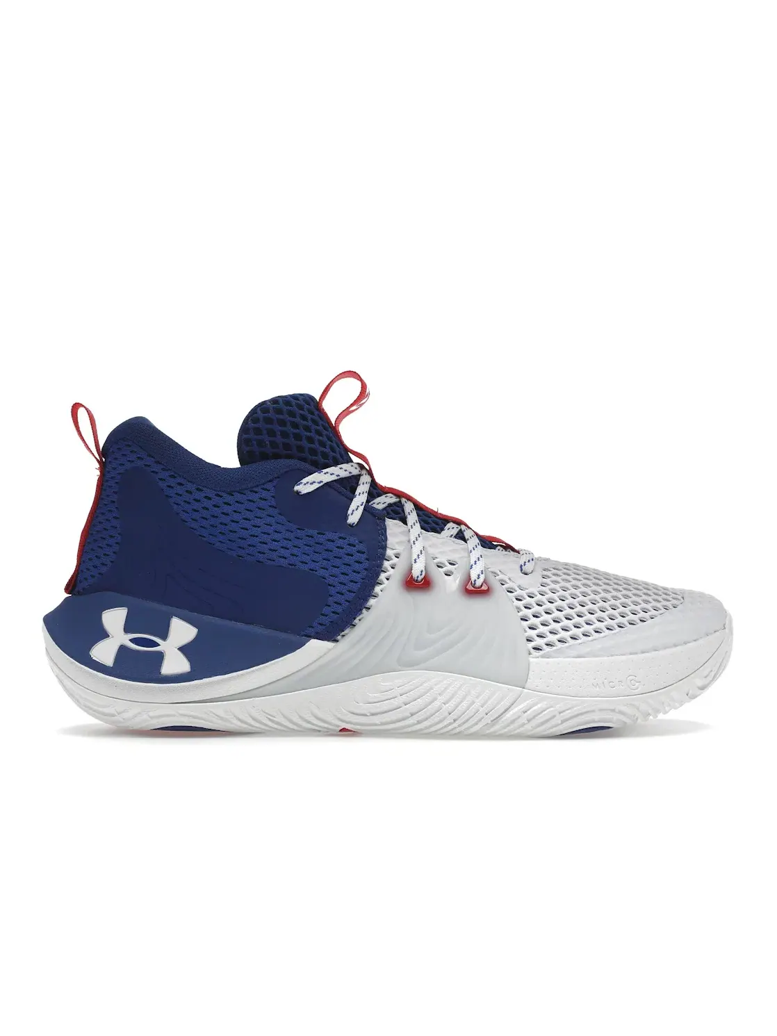 Мужские кроссовки с дизайном Embiid One Under Armour — изображение 1 из 4, белый/синий/красный