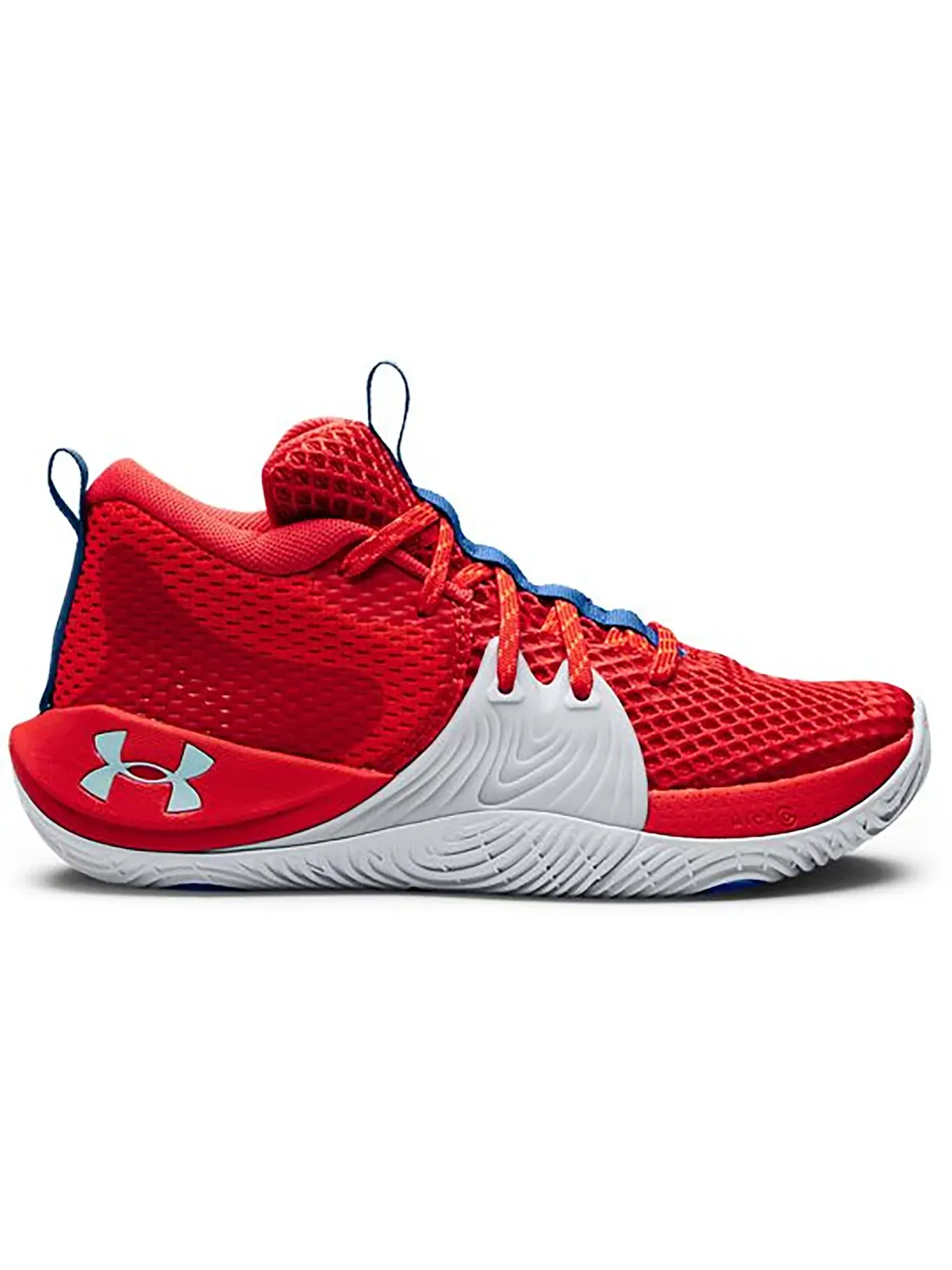 Детские кроссовки для мальчиков с высокой посадкой Under Armour Embiid One — изображение 1 из 1, красный/красный-серый
