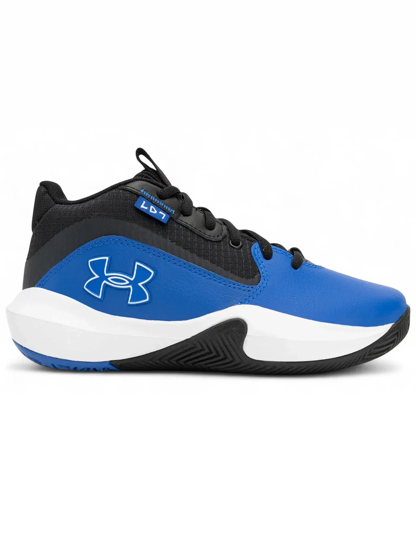 Детские кроссовки для мальчиков с шнуровкой Under Armour GS Lockdown 7 — изображение 1 из 1, черный/белый