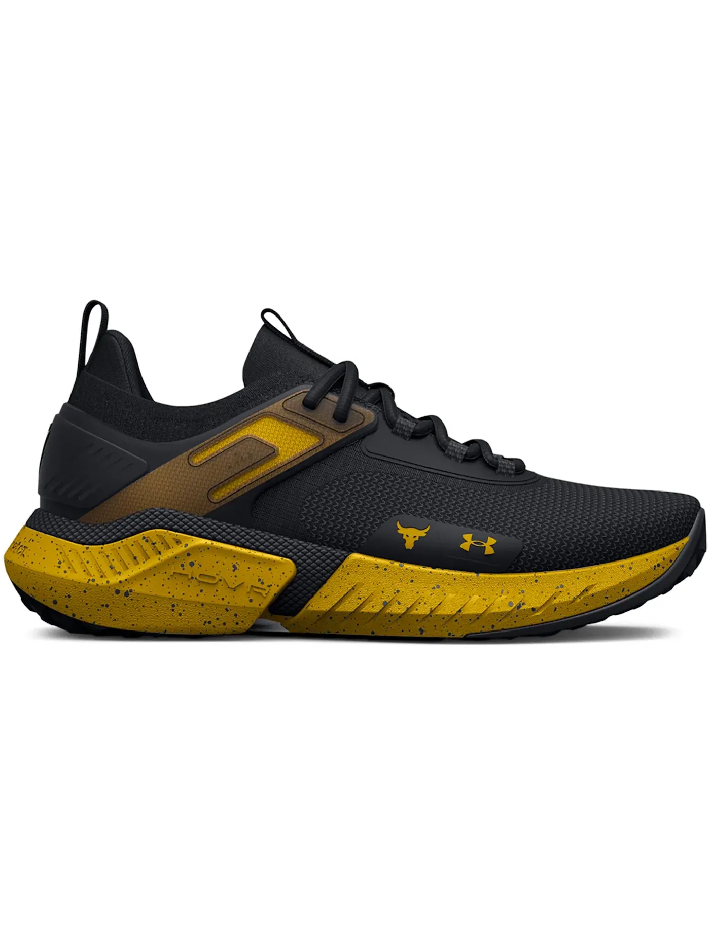 Мужские кроссовки для бега Project Rock 5 Under Armour — изображение 1 из 1, черный/золотистый