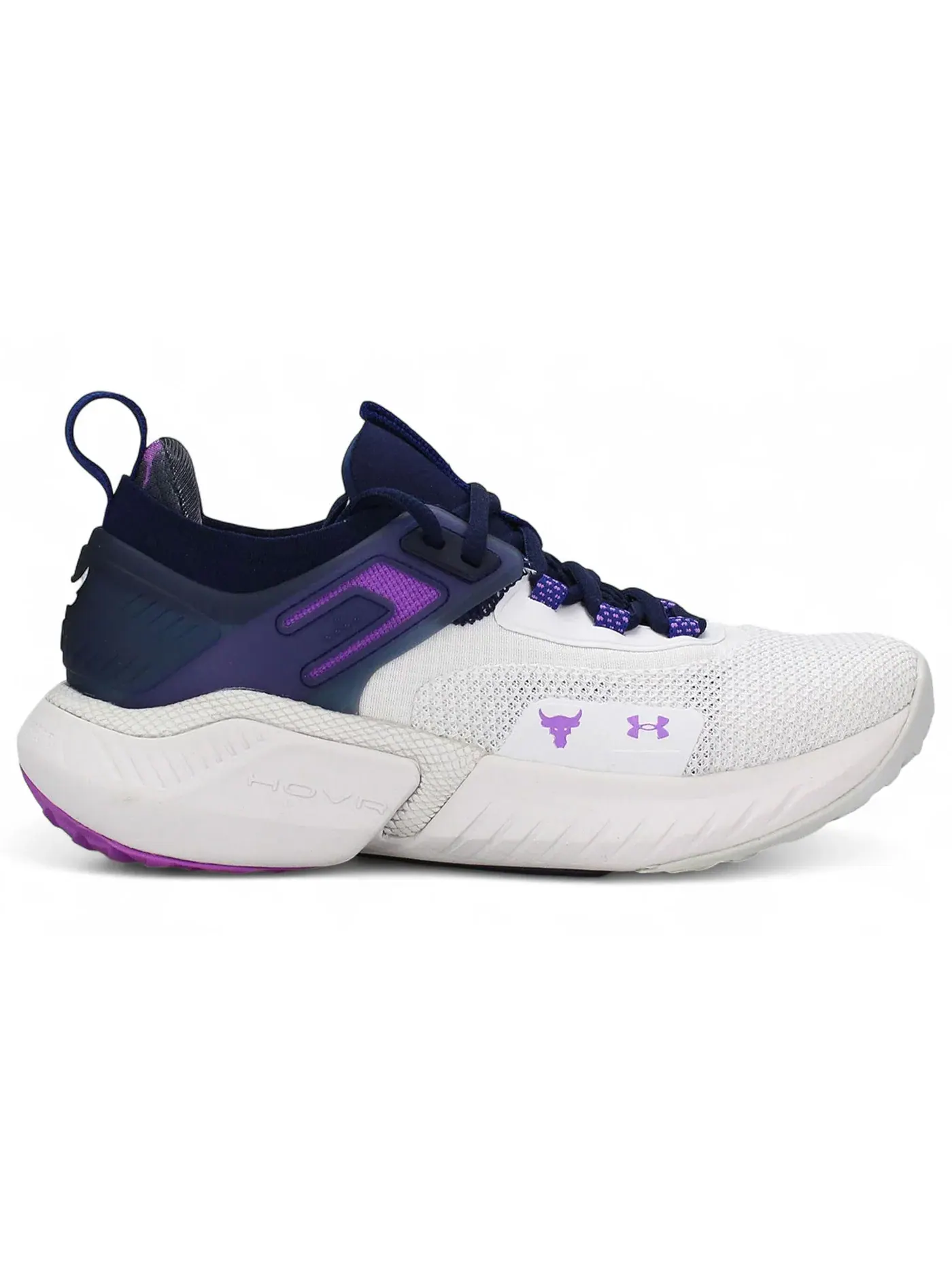 Женские кроссовки для тренировок Under Armour Project Rock 5 Disrupt — изображение 1 из 1, белый/темно-синий