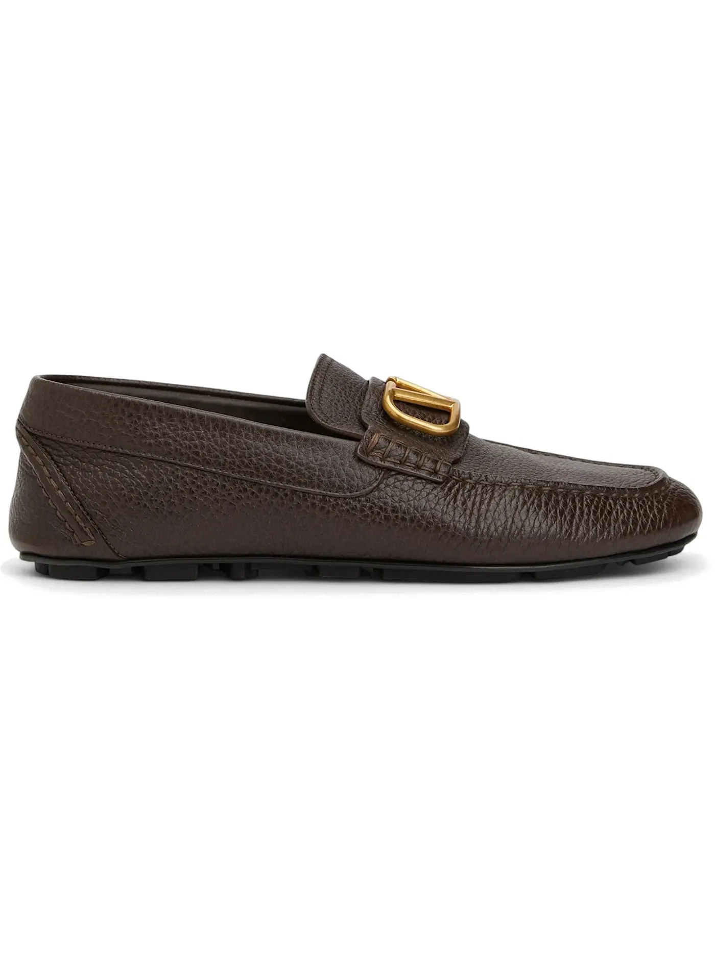 Мужские лоферы с плакеткой Valentino Driving Plaque Slip-On Loafer — изображение 1 из 1, коричневый