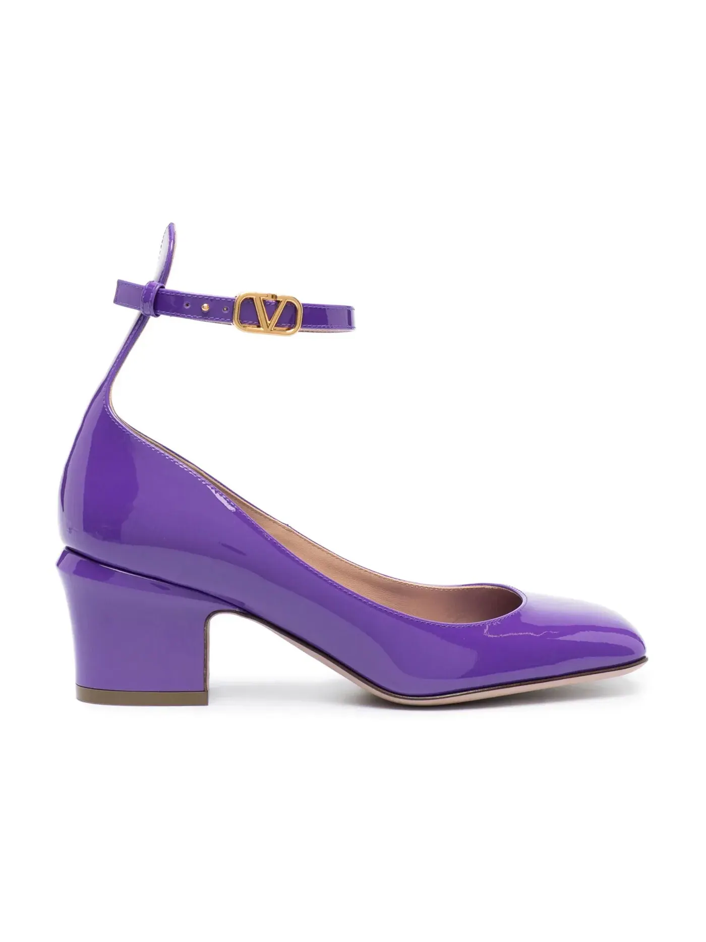 Женские туфли на каблуке из лакированной кожи Tan-Go Patent Leather Pumps Valentino — изображение 1 из 1, фиолетовый