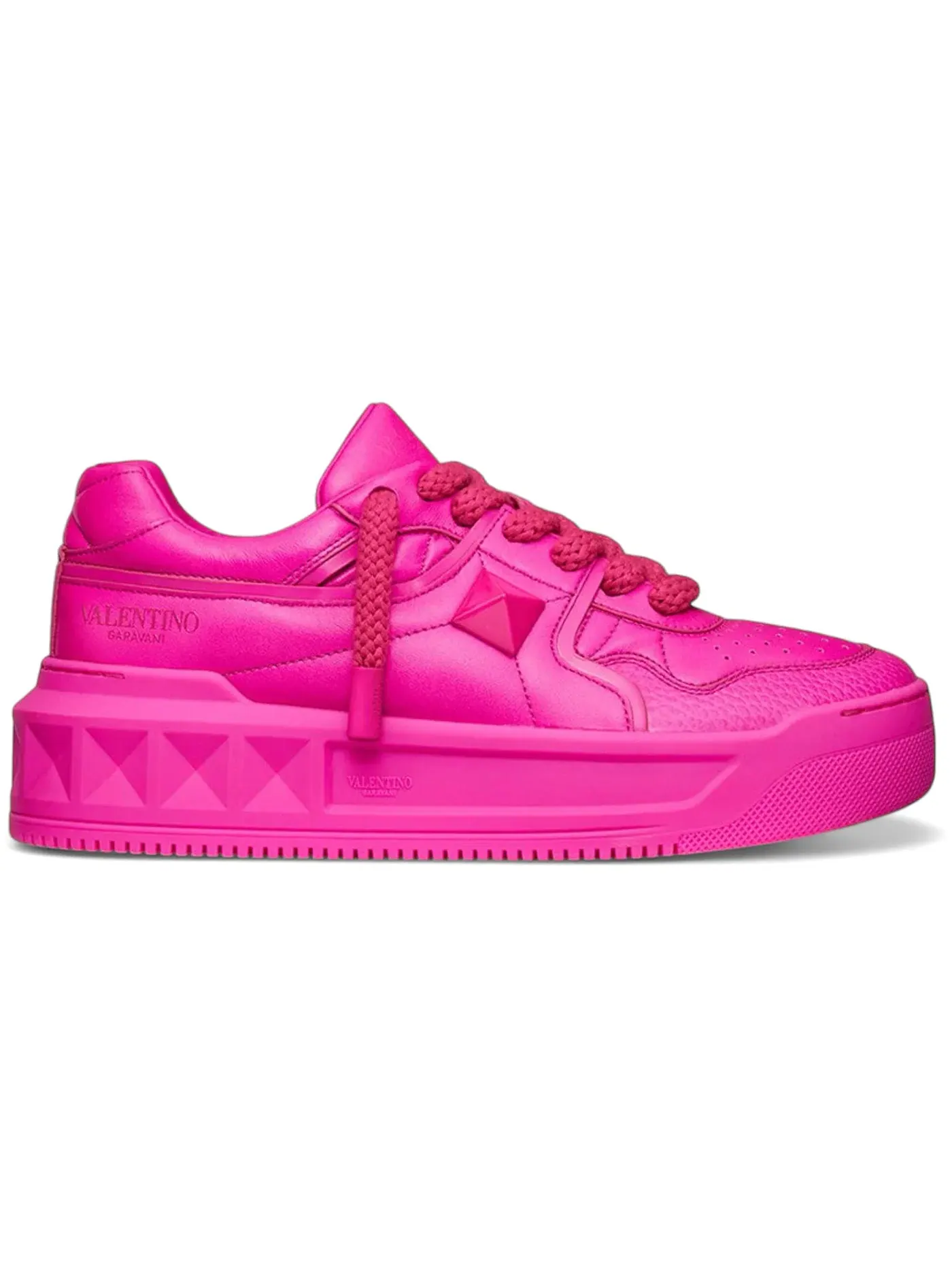 Женские кроссовки с принтом Valentino One Stud XL Valentino — изображение 1 из 1, розовый